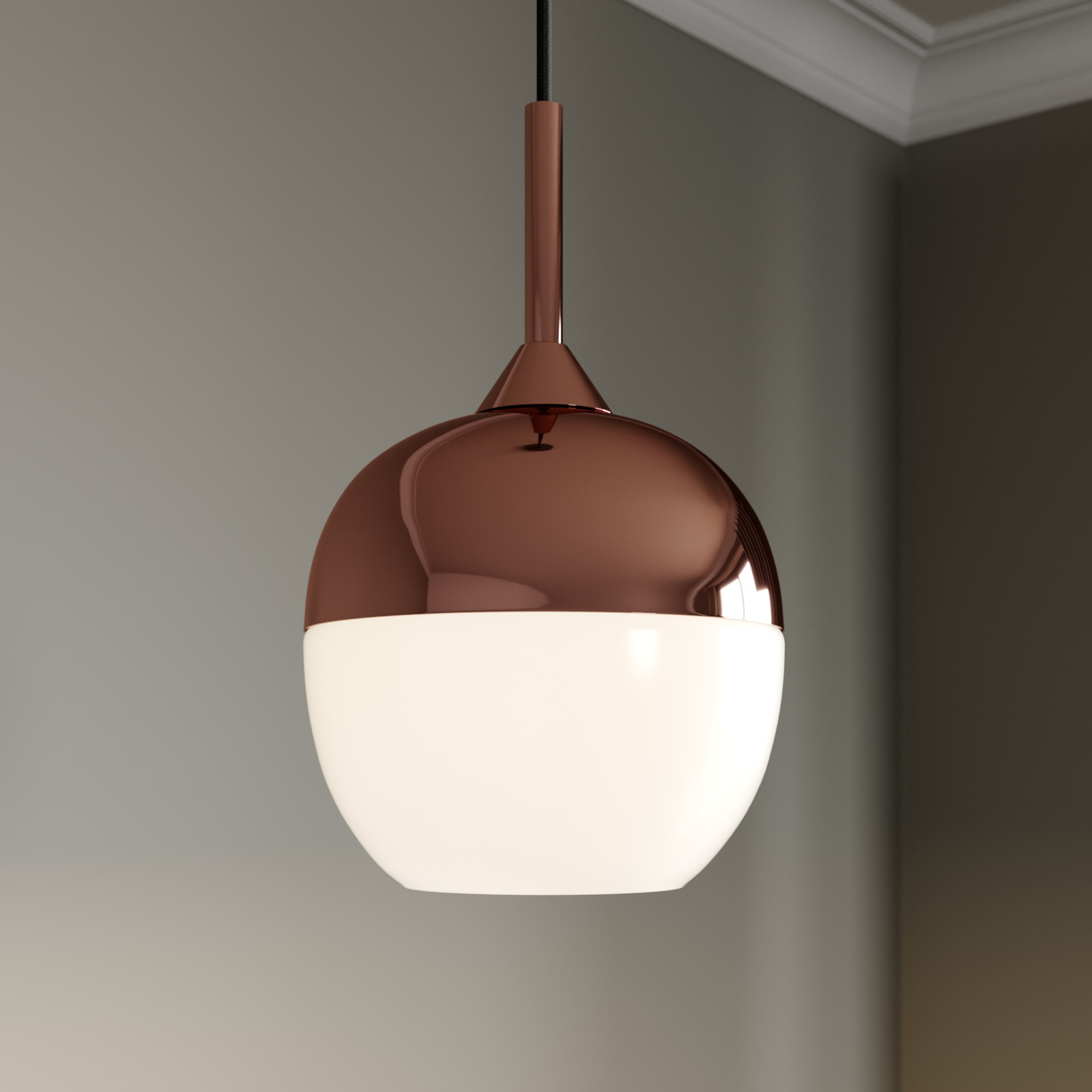 Lámpara suspendida Deda de color cobre
