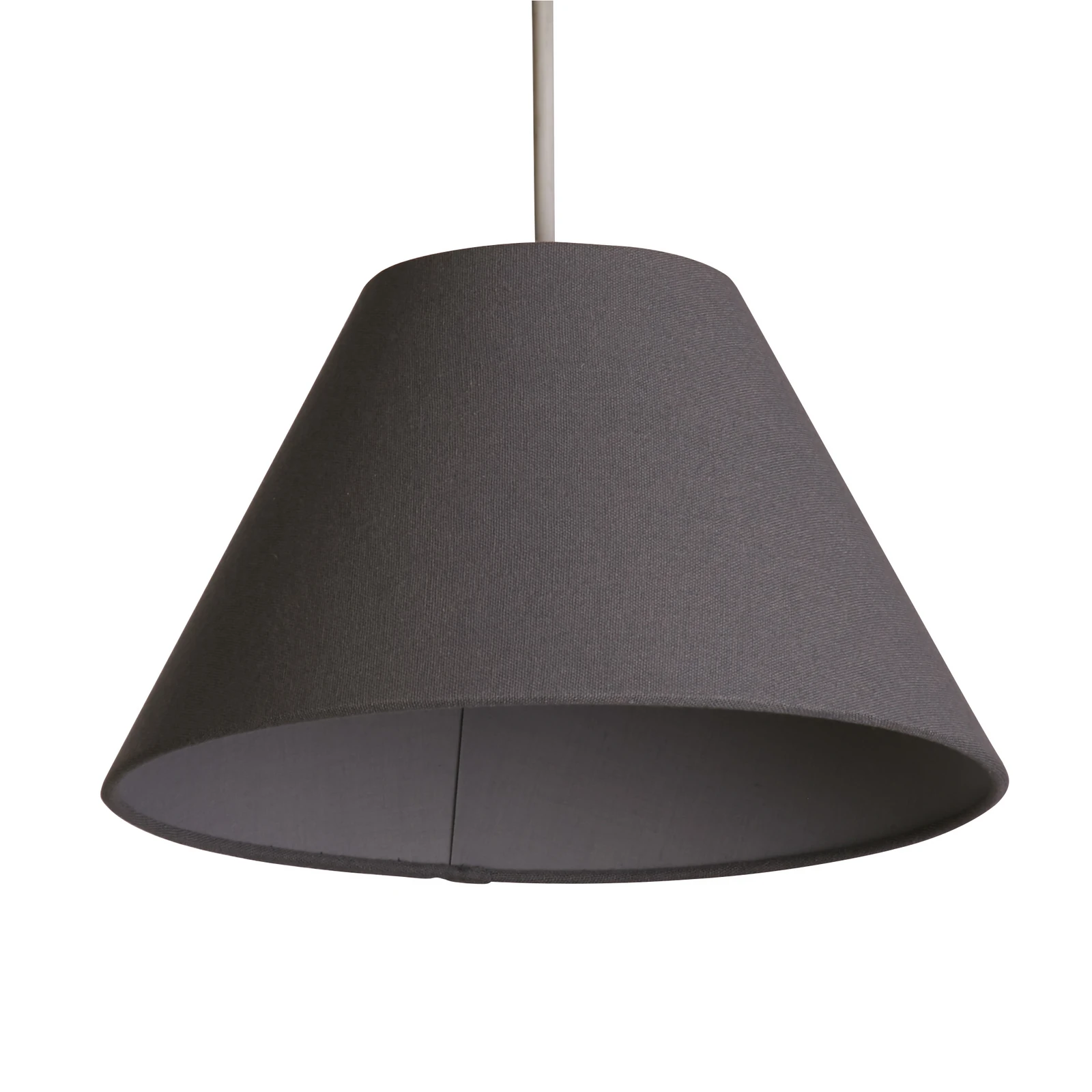 Pakabinamas šviestuvas Lyta, pilkos spalvos, Ø 28 cm, tekstilė, E27, kūgio