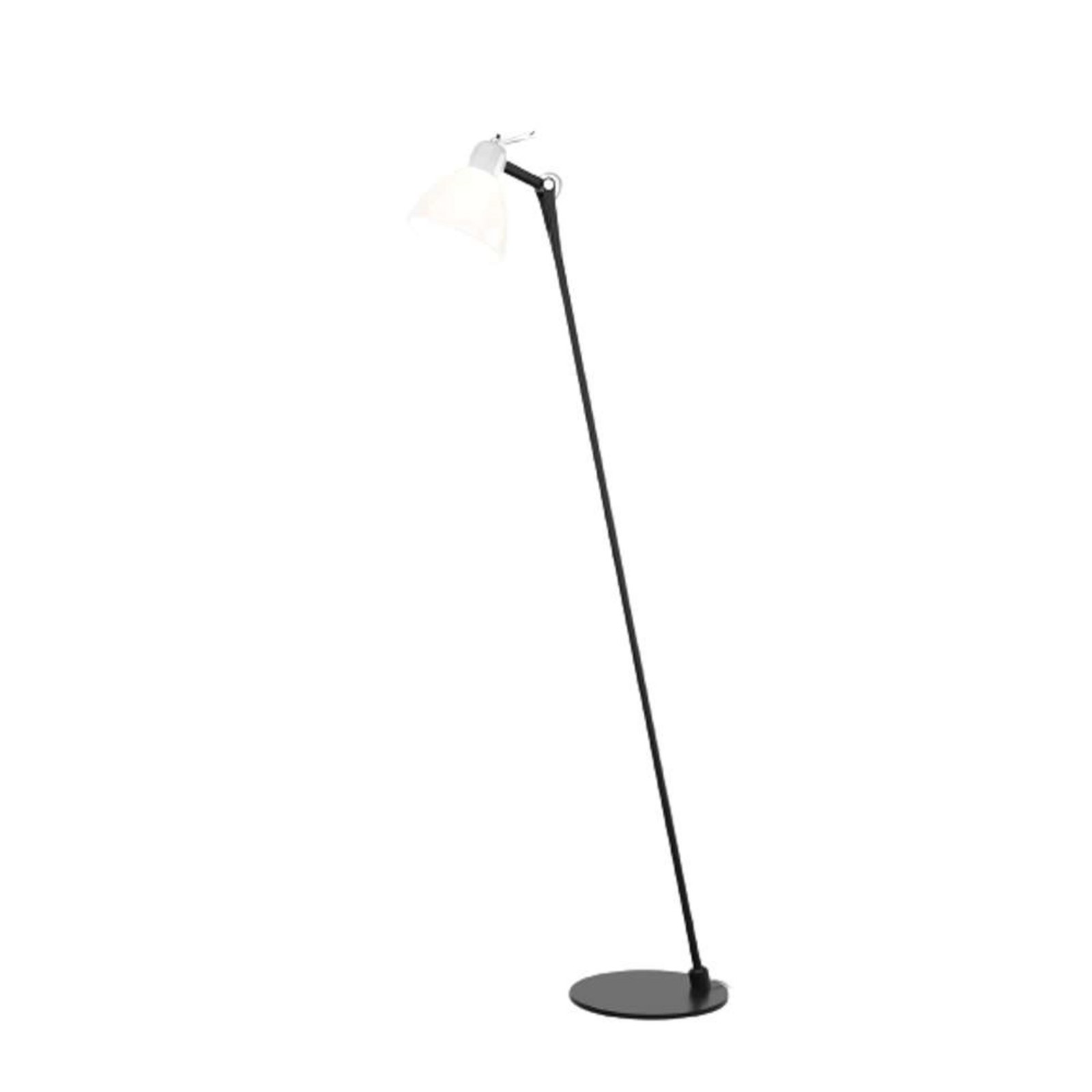 Luxy Glam F0 Floor Lamp Black/Glossy White - Rotaliana