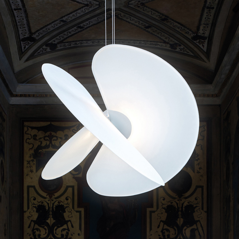 Luceplan Levante LED-hänglampa vit Ø60cm 28W, vit från Luceplan