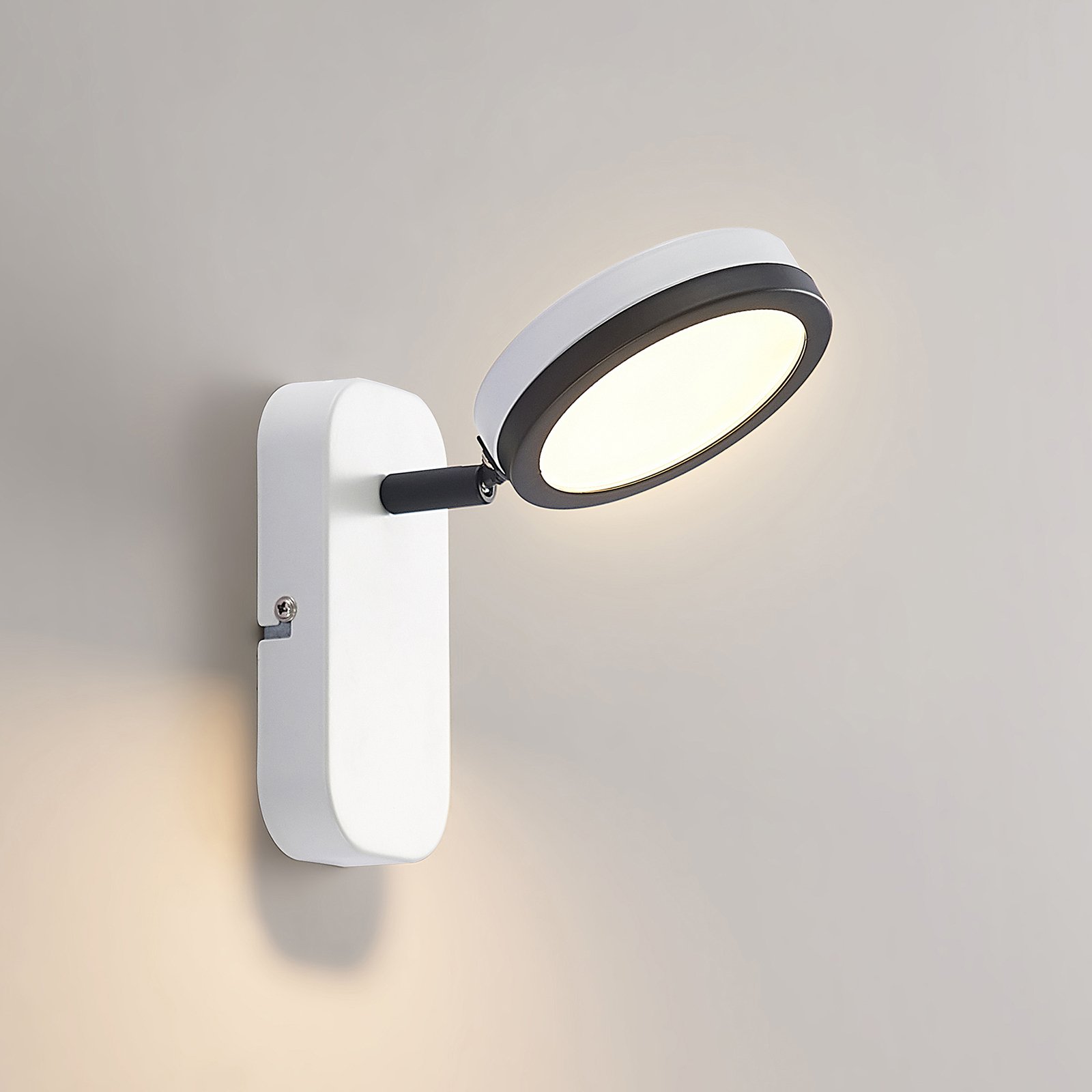 Lindby spotlight Vesim, white, 1-bulb, 15 cm high, iron