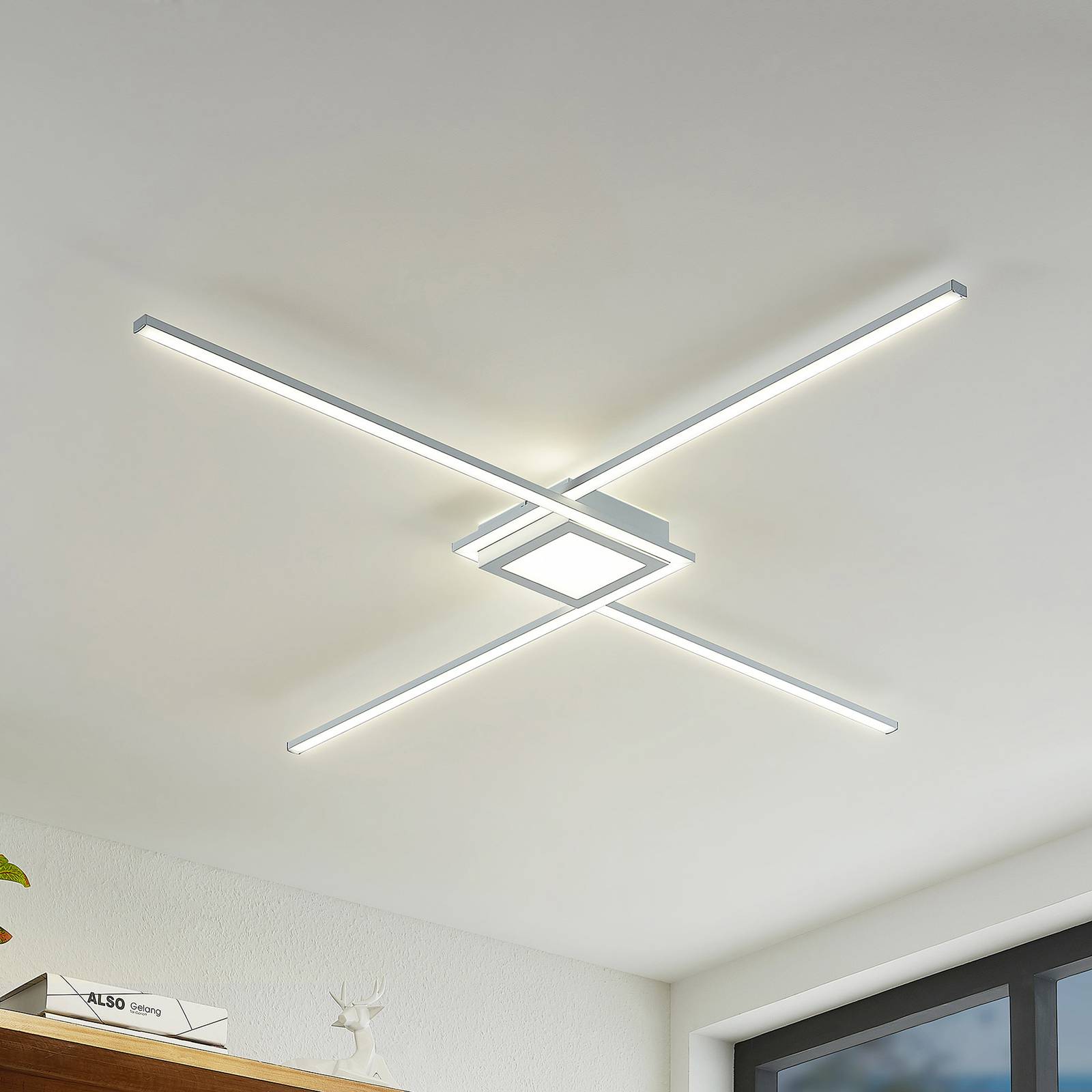Lindby Ridia lampa sufitowa LED, biała