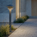 Lucande Montaro LED path light, 110 cm, anthracite, IP54