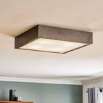Tromsö ceiling light, 40x40 cm, concrete grey
