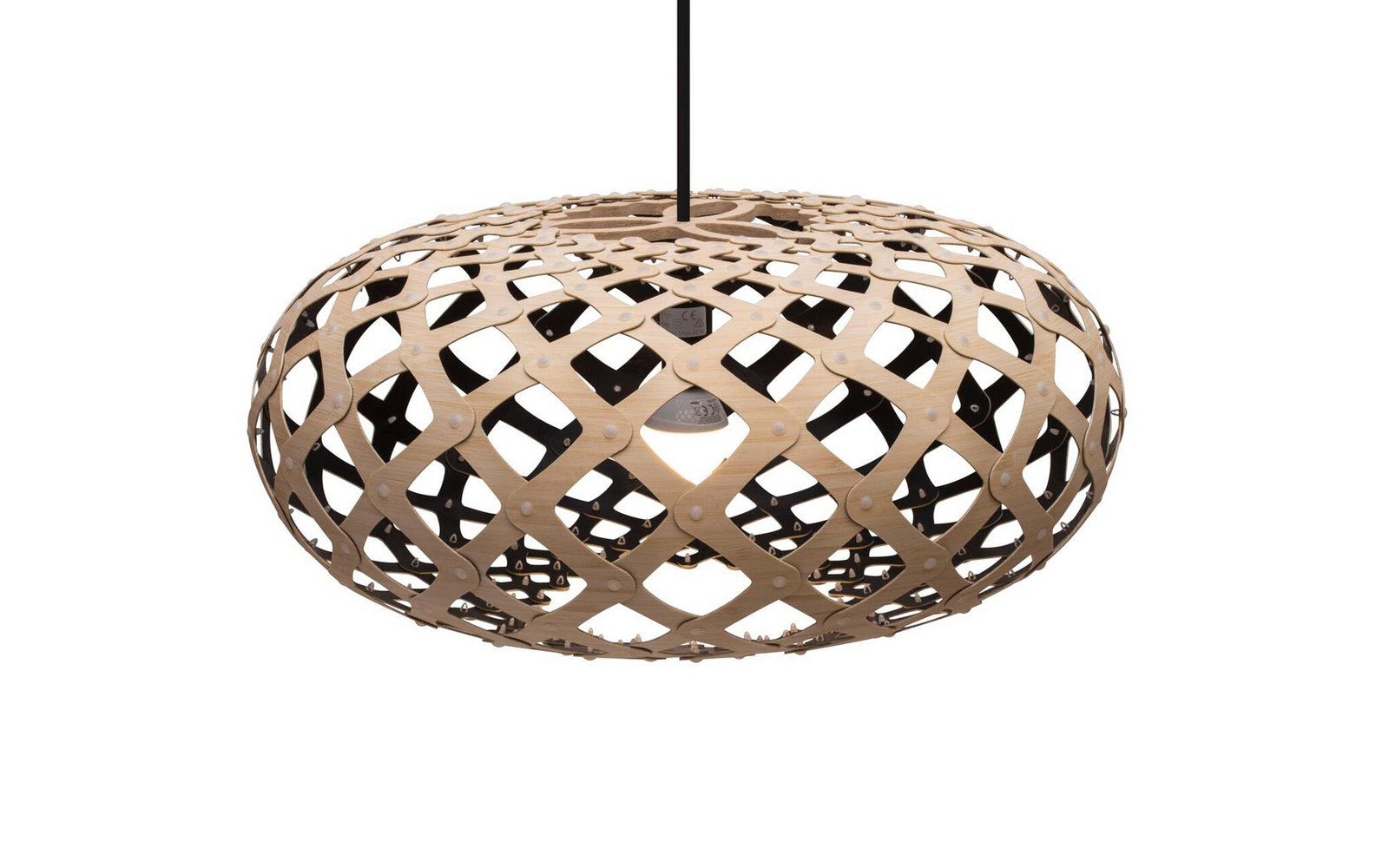 Kina Pendant Ø44 Black 1 Side - David Trubridge