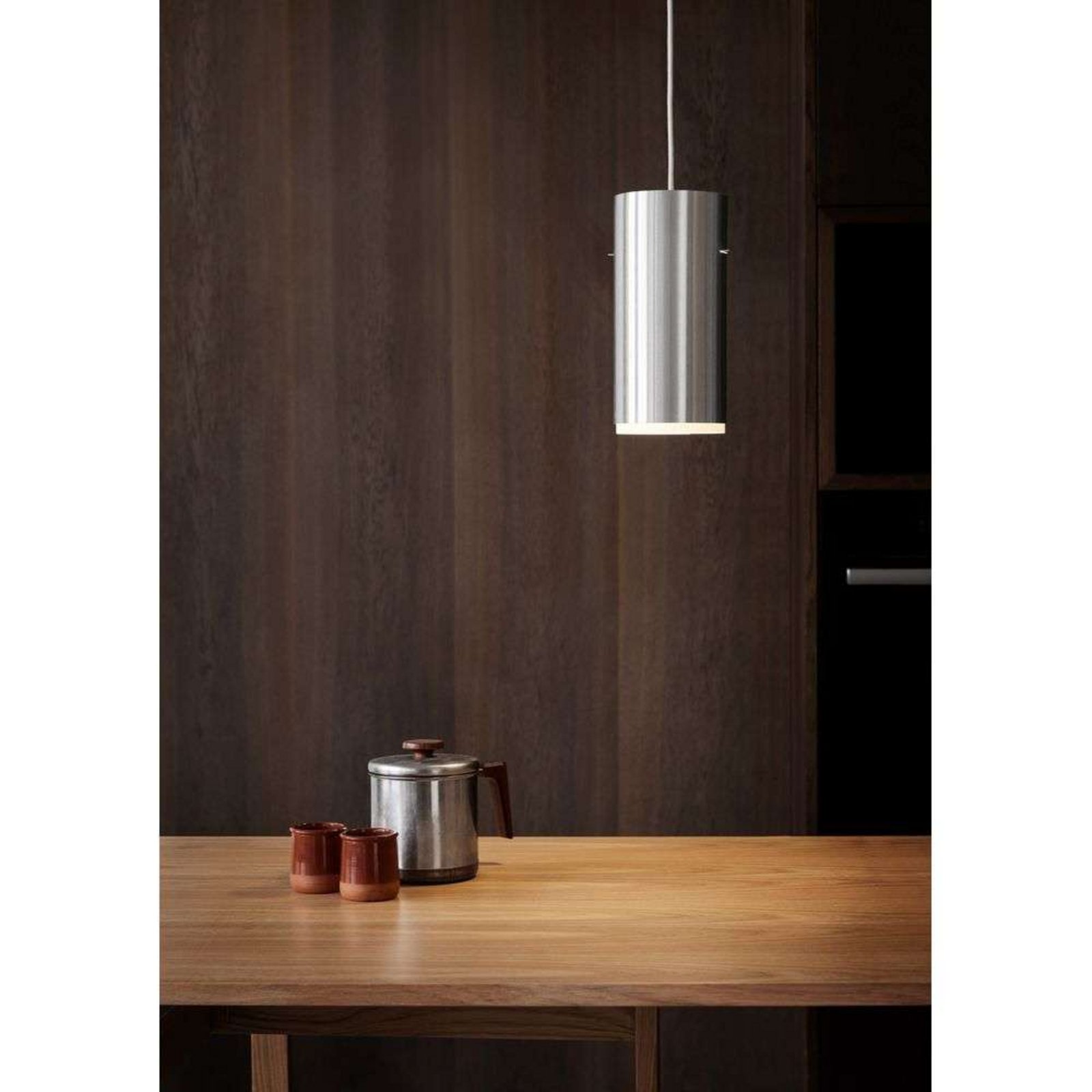 Tube Pendant Large Brushed Aluminium - Moebe