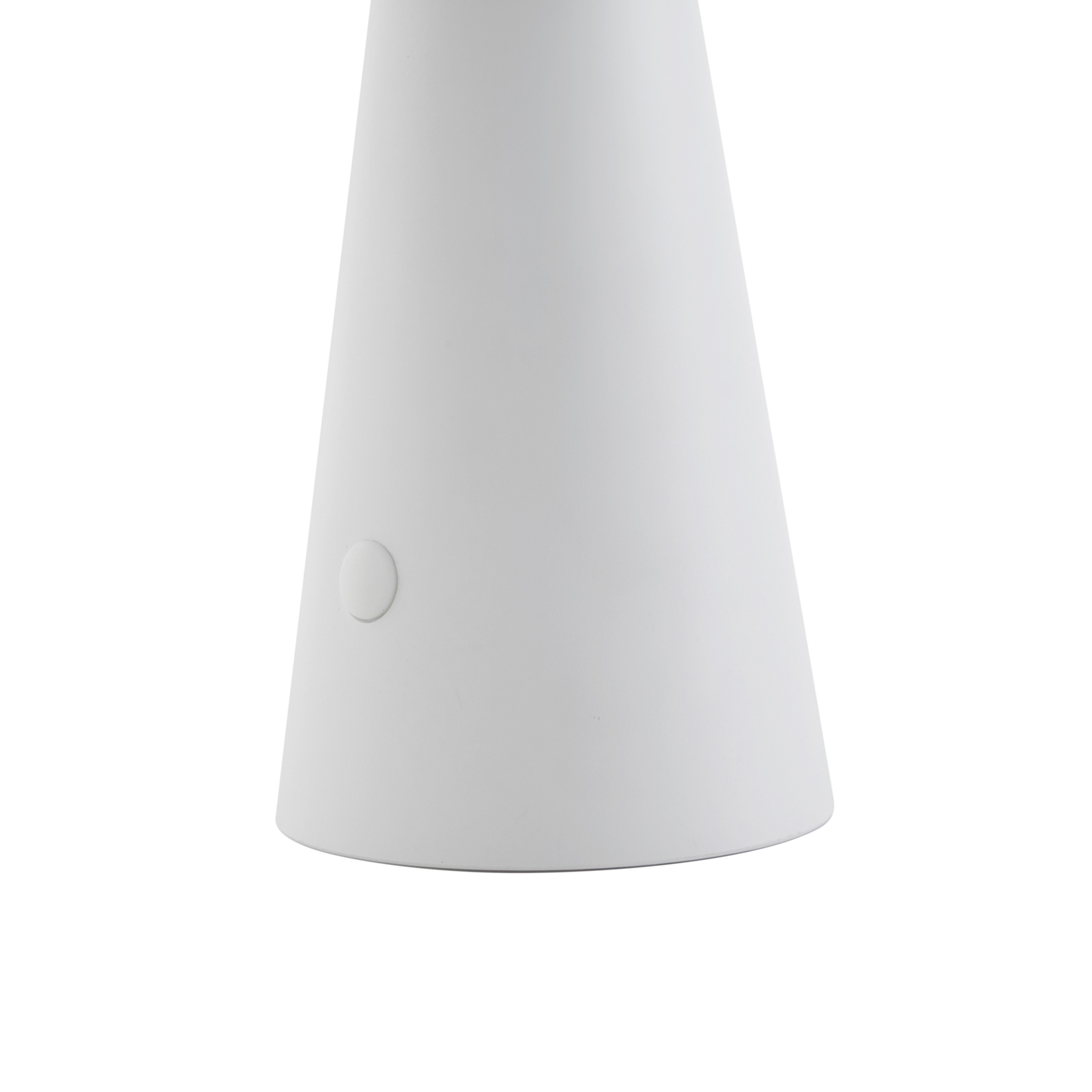 Lindby LED solárna stolová lampa Lirinor, biela, plast, Ø 13 cm