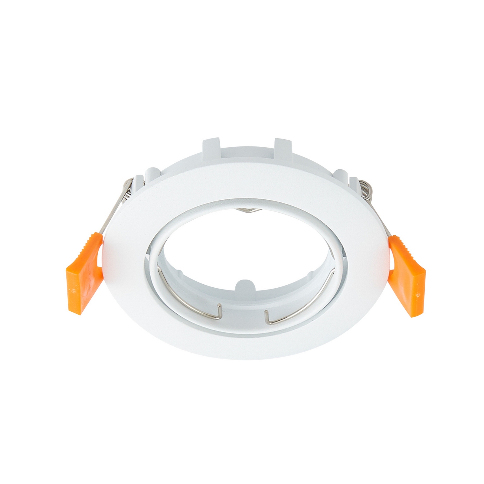 PRIOS Plafoniera a incasso Fibur, bianca, zinco, Ø 8,2 cm, set da 3