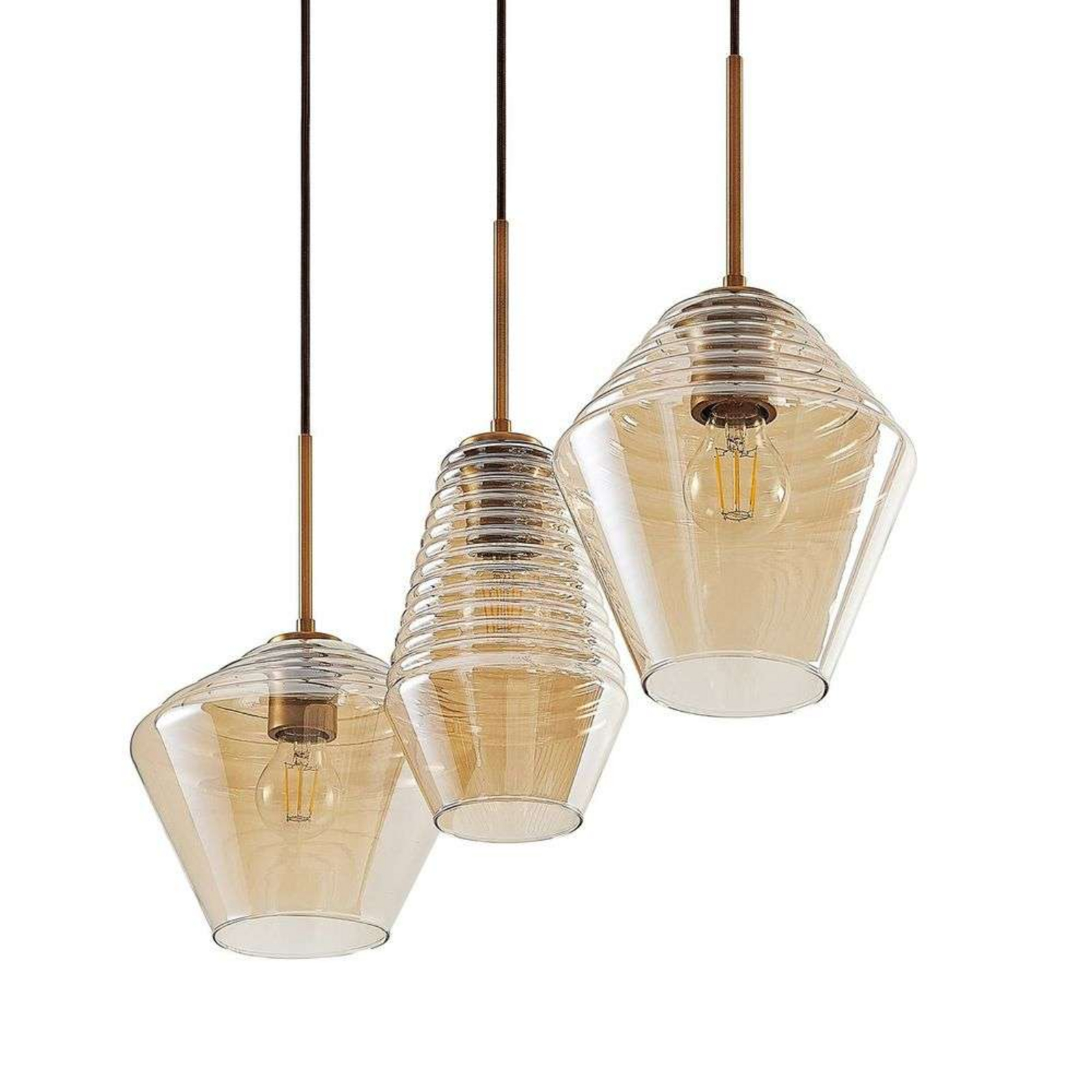 Ekkis 3 Riippuvalaisin  Amber - Lindby