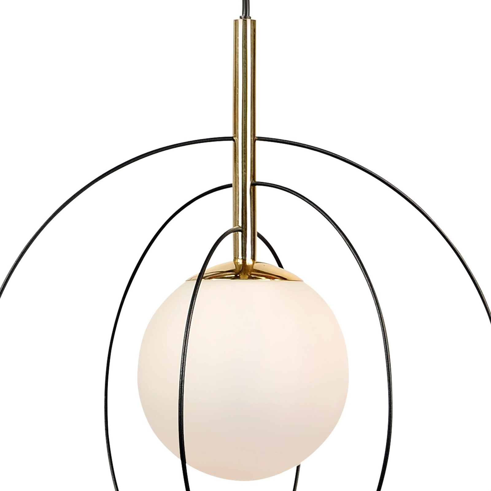 Euluna candeeiro suspenso Spinn, 1 lâmpada, vidro, Ø 35 cm