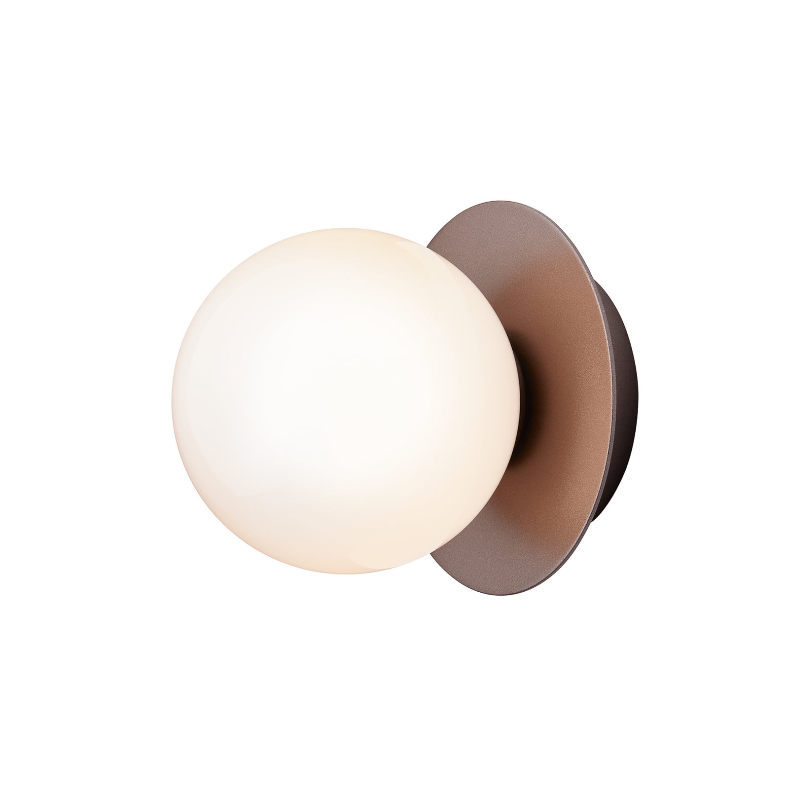 Liila 1 wall/ceiling lamp, bronze/opal, Ø 14 cm, IP44 - Nuura