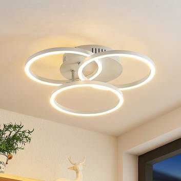 Lindby Qiana LED-taklampe CCT, rund, hvit