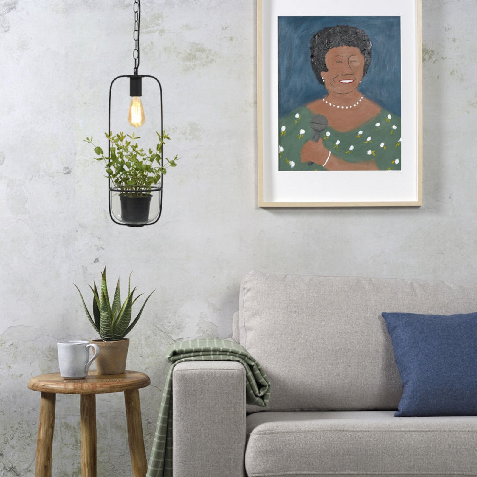 ITS ABOUT ROMI Lampă suspendată Florence negru - Camera de zi / sufragerie - modern - negru clar - Metal