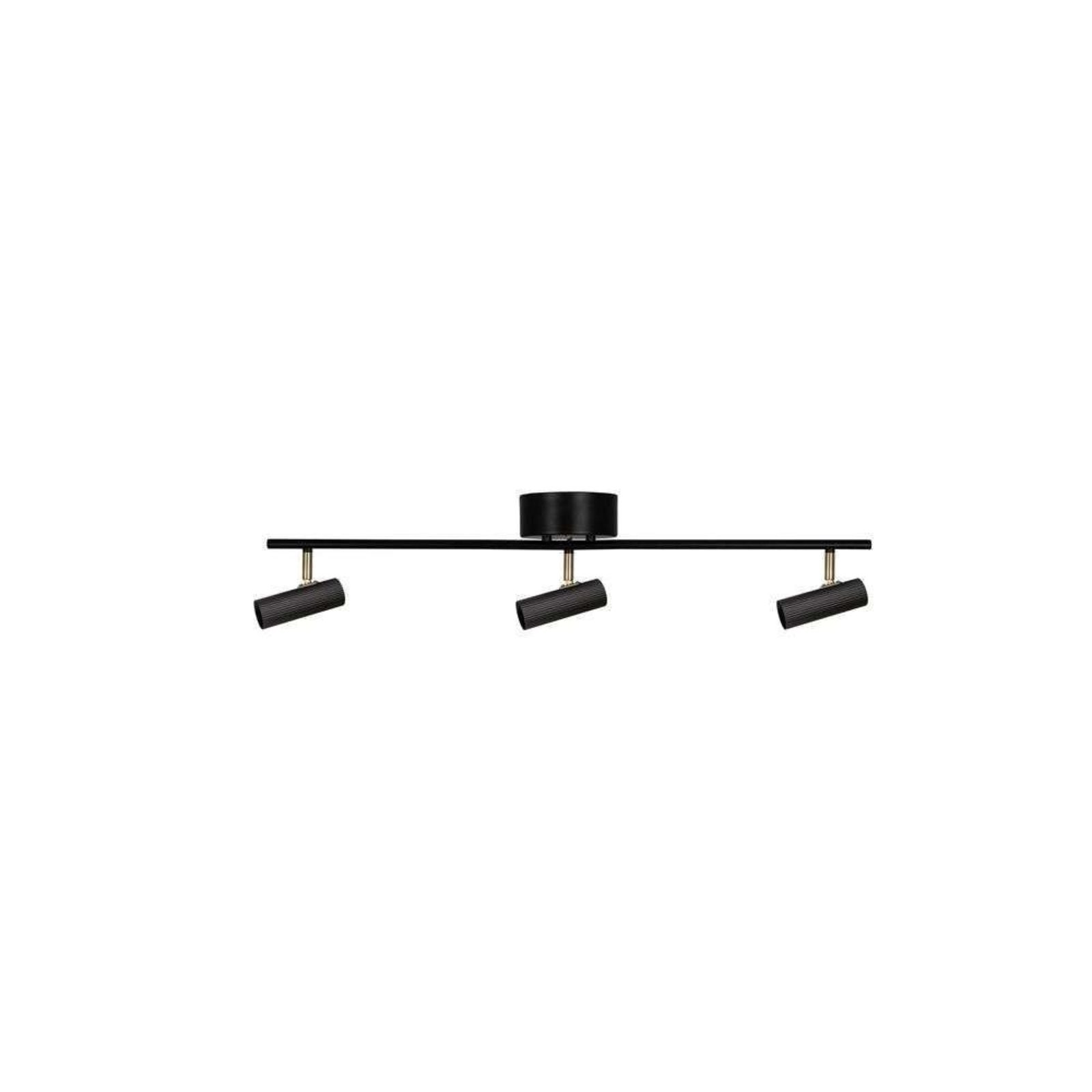 Hubble 3 Long Ceiling Lamp Black - Globen Lighting