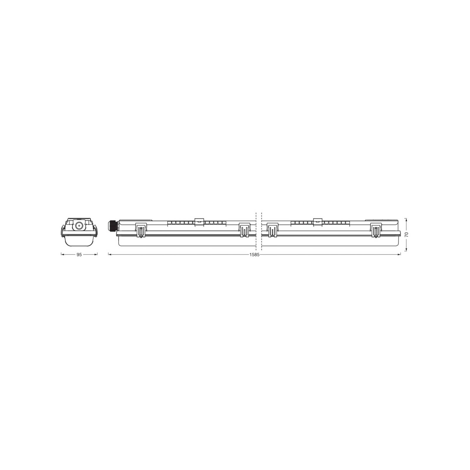 OSRAM oprawa do wilgotnych pomieszczeń SUBMARINE PCR 159 cm 2x G13 T8 LED IP65