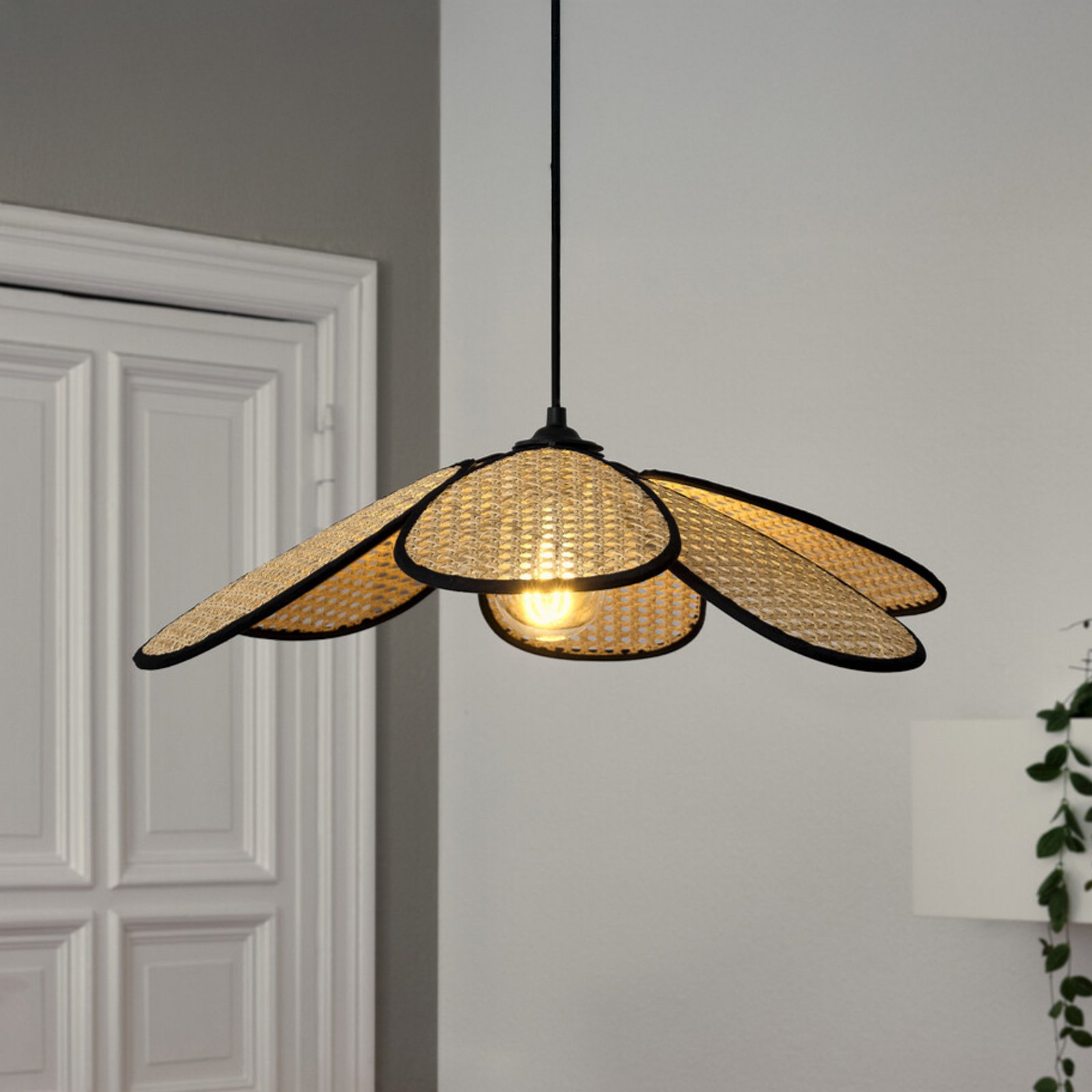 Lampada a sospensione OSRAM Decor Rattan Daisy, Ø 58 cm, beige, E27