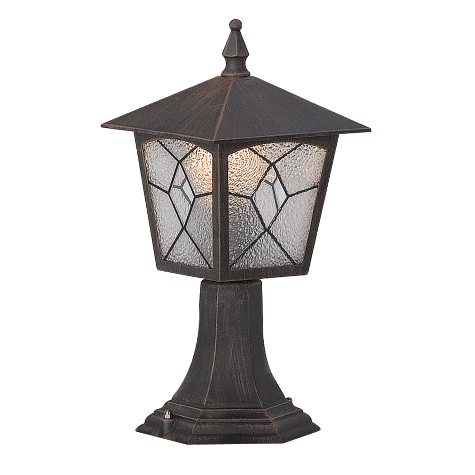 Globo Robuste Sturdy Pillar Lamp, Aluminium, plastic, E27, 60 W, energy efficiency: A++, L: 18.5 cm, W: 18.5 cm, H: 37.5 cm