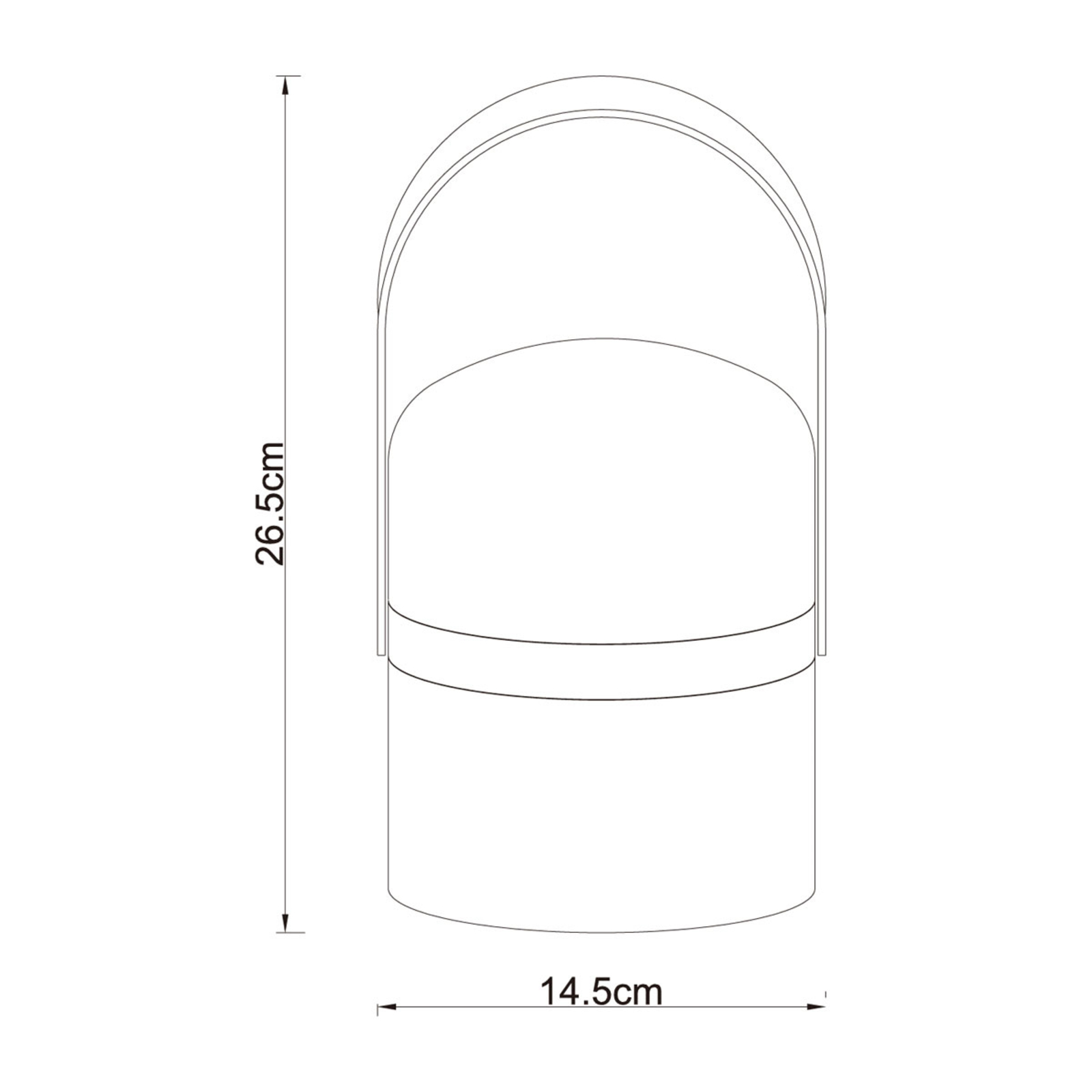 Portable LED table lamp Joe, indoors, outdoors