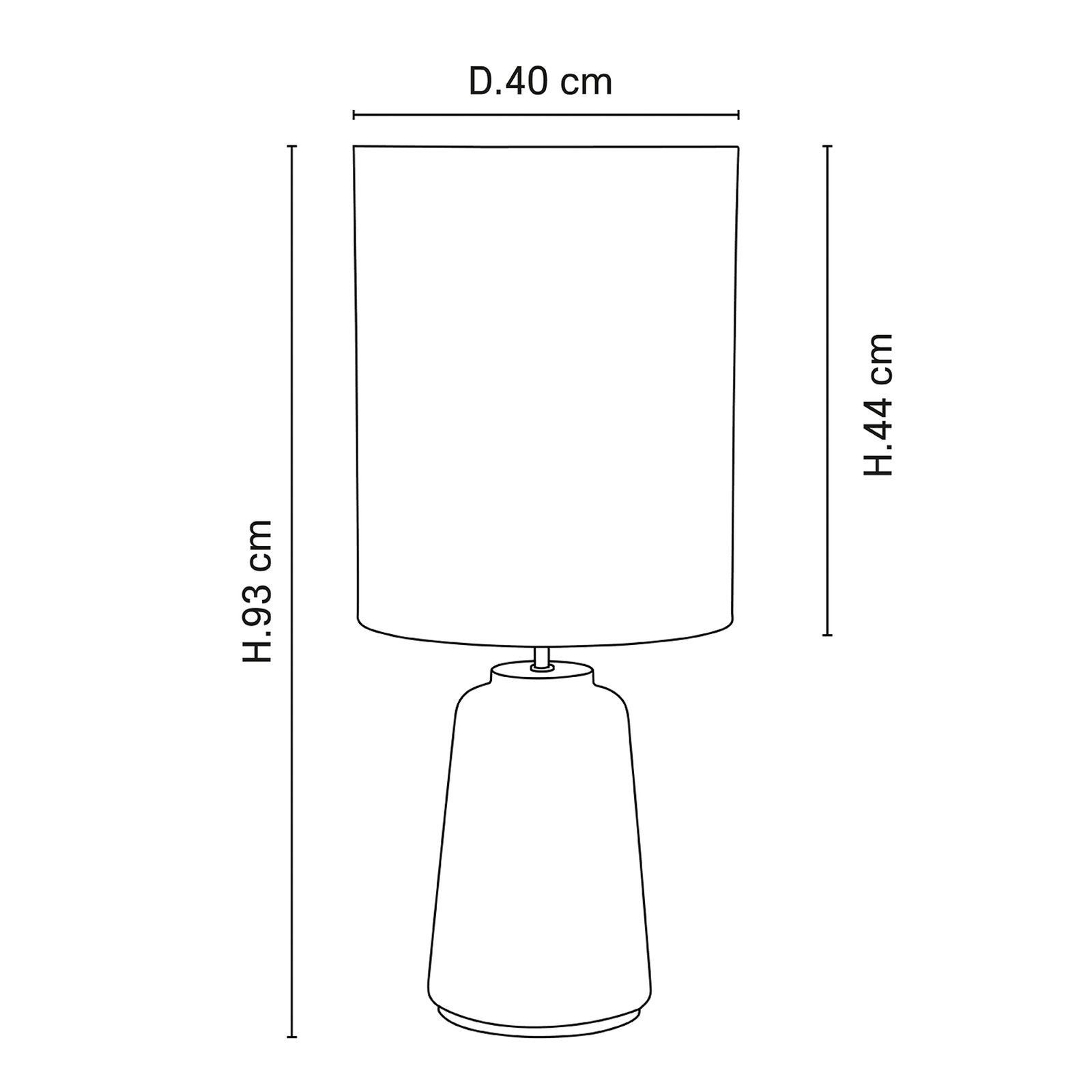 Mokuzaï Tischleuchte weiß Höhe 93cm - MARKET SET