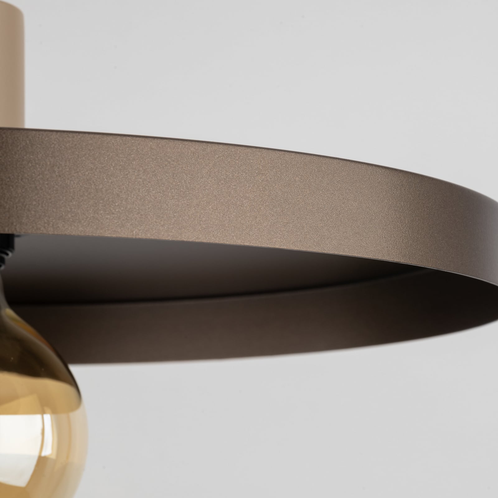 Suspension Sila, marron/sable, métal, Ø 45 cm, E27