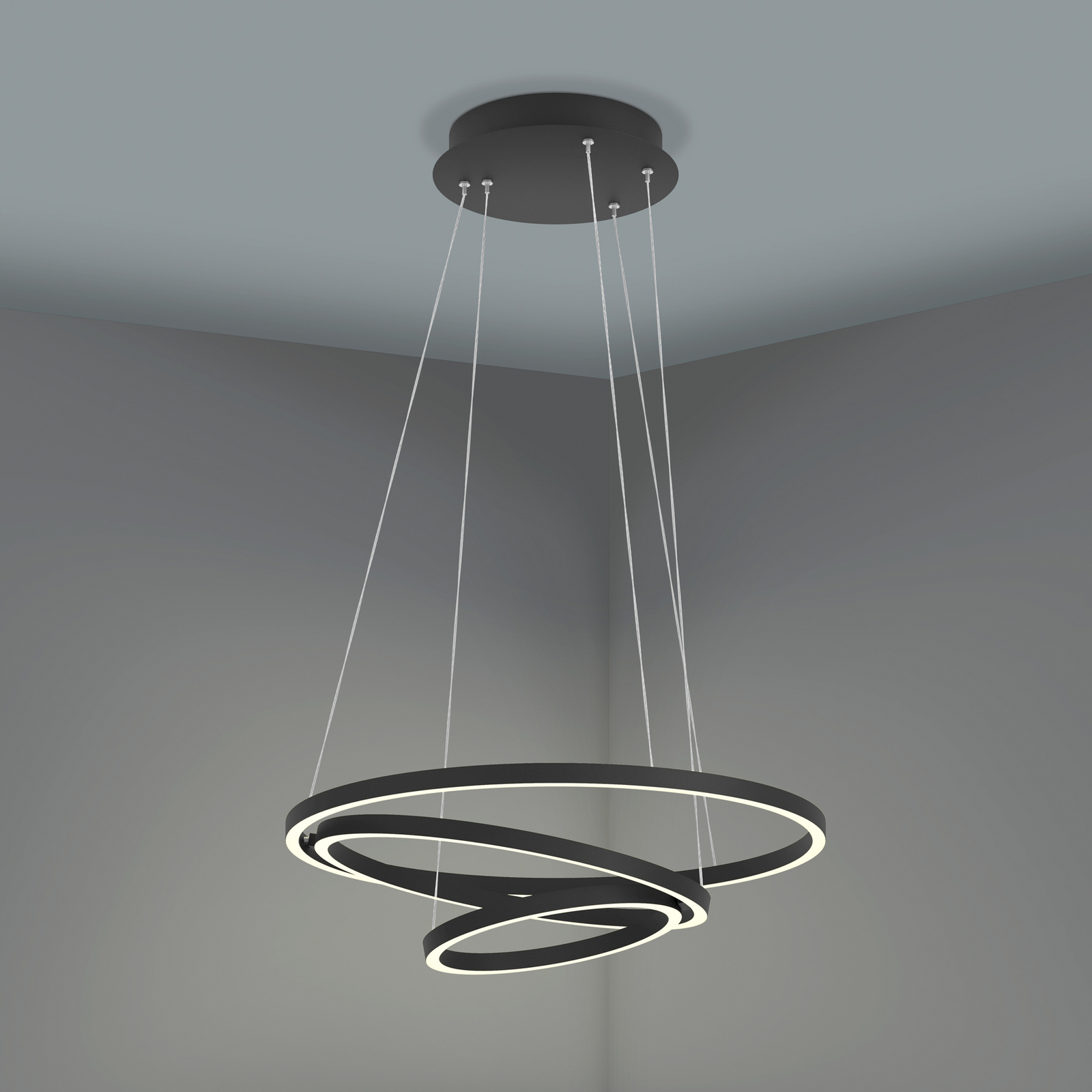 EGLO connect Lobinero-Z LED-Hängelampe, schwarz EGLO connect Lobinero-Z LED-Hängelampe, schwarz