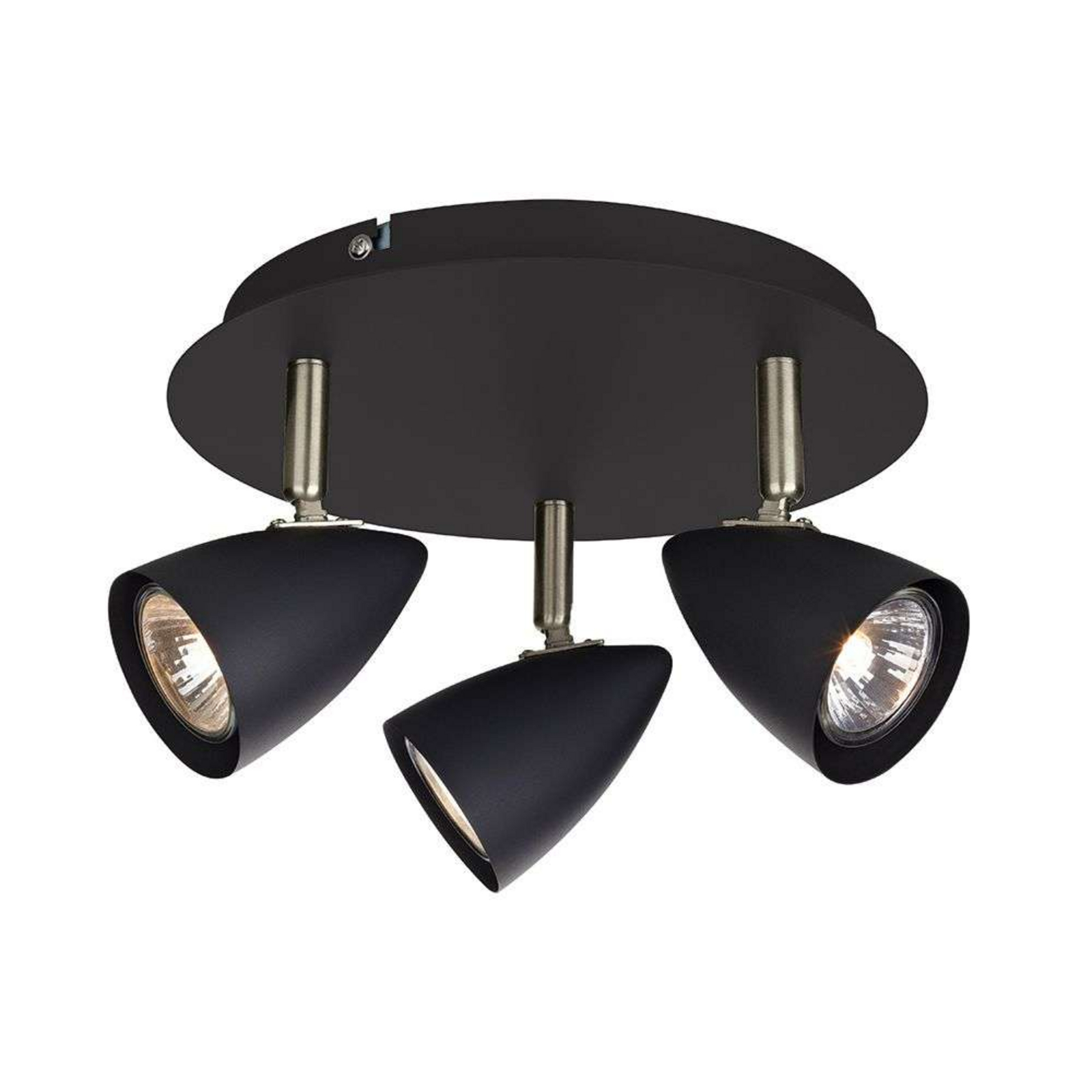 Ciro 3 Plafond Black/Steel - Markslöjd