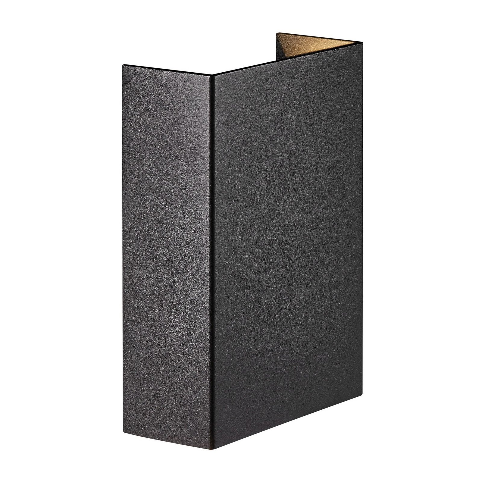 LED outdoor wall lamp Fold Seaside up/down, 10 x 15 cm, black