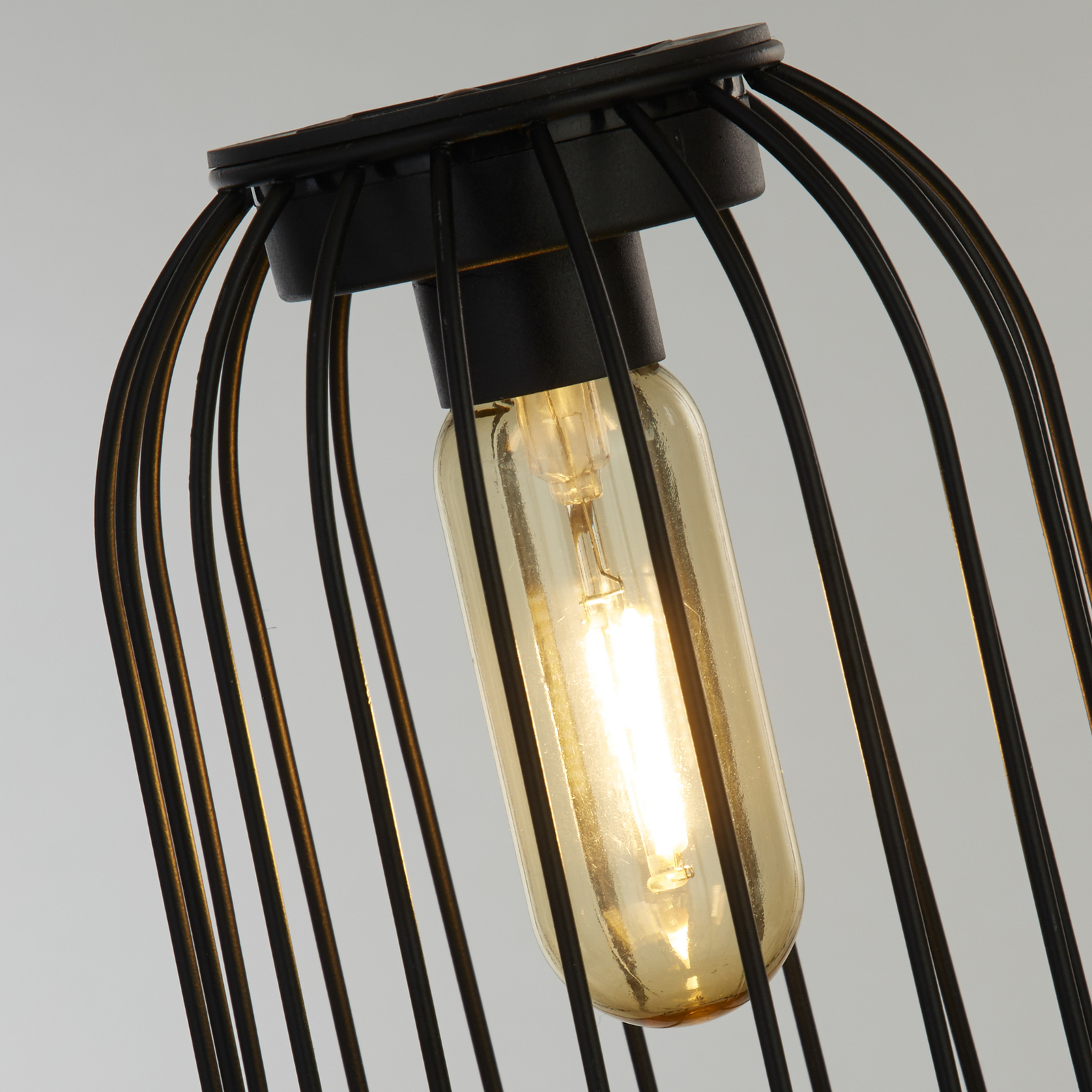 Tahoa napelemes LED teraszlámpa, 35 cm, szürke, rattan, IP44