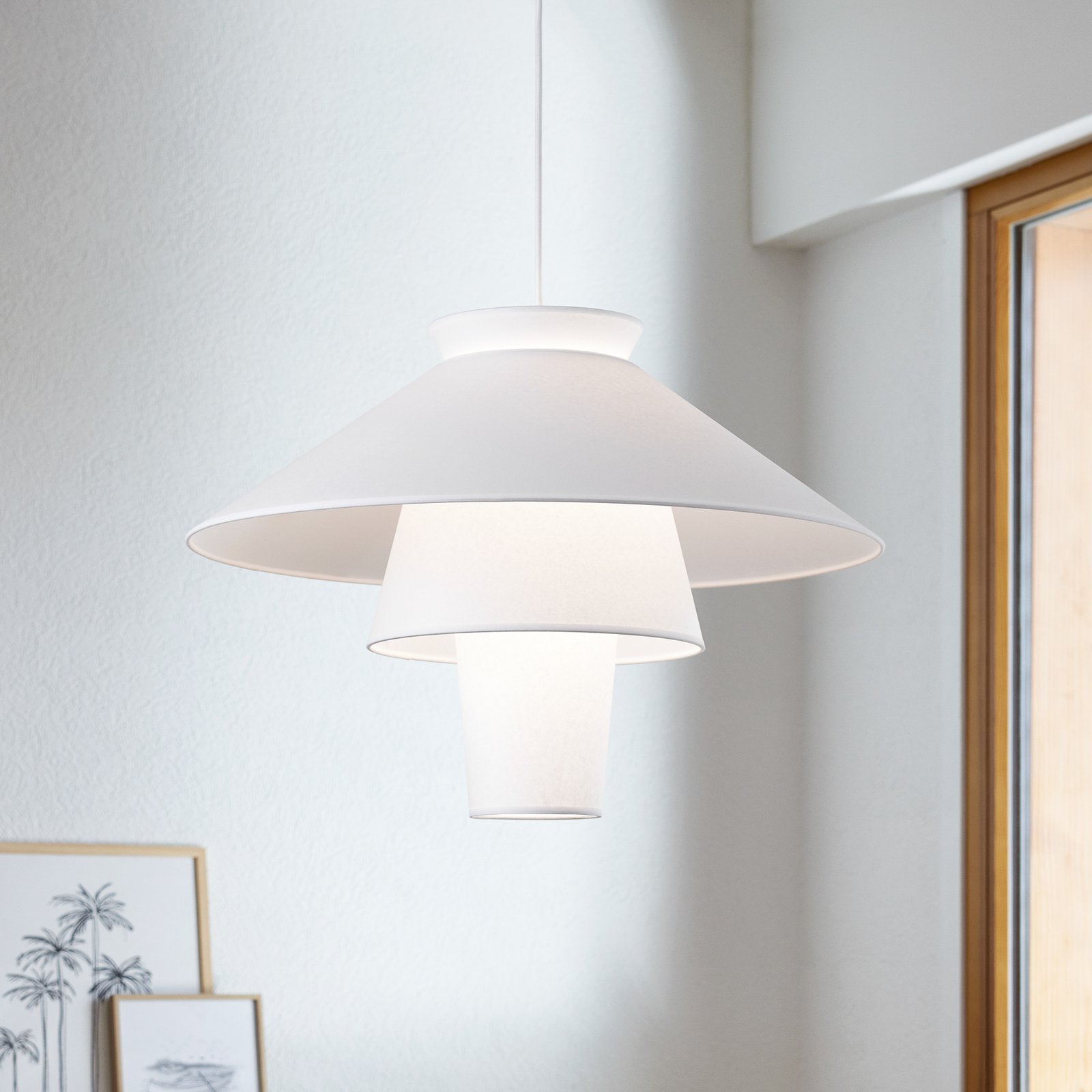 Lampa wisząca MARKET SET Ruche, Ø 58 cm, biała