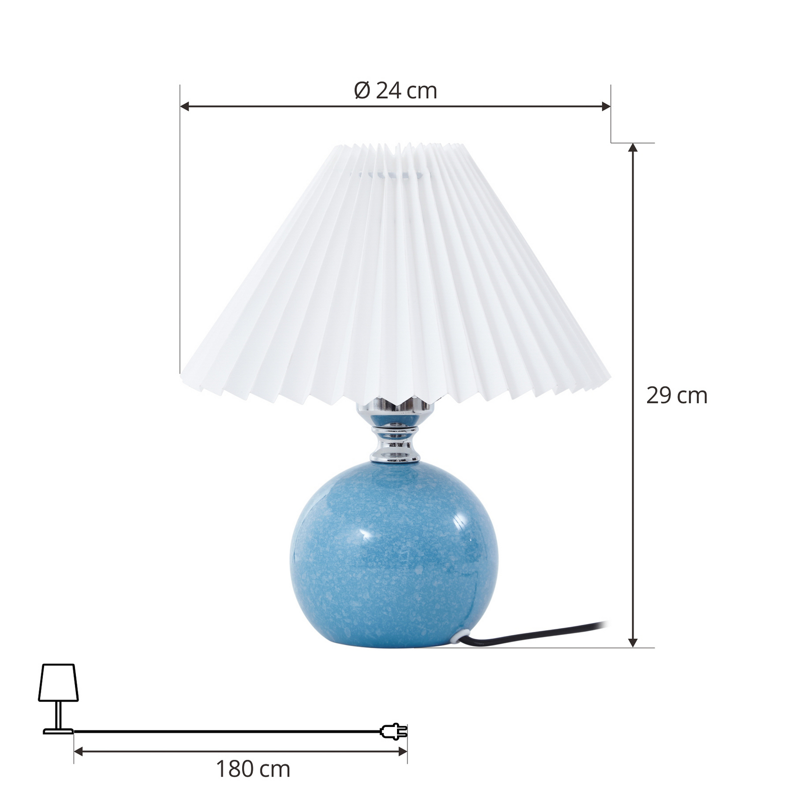 Lindby table lamp Kerimi, ceramic, blue Lindby table lamp Kerimi, ceramic, blue