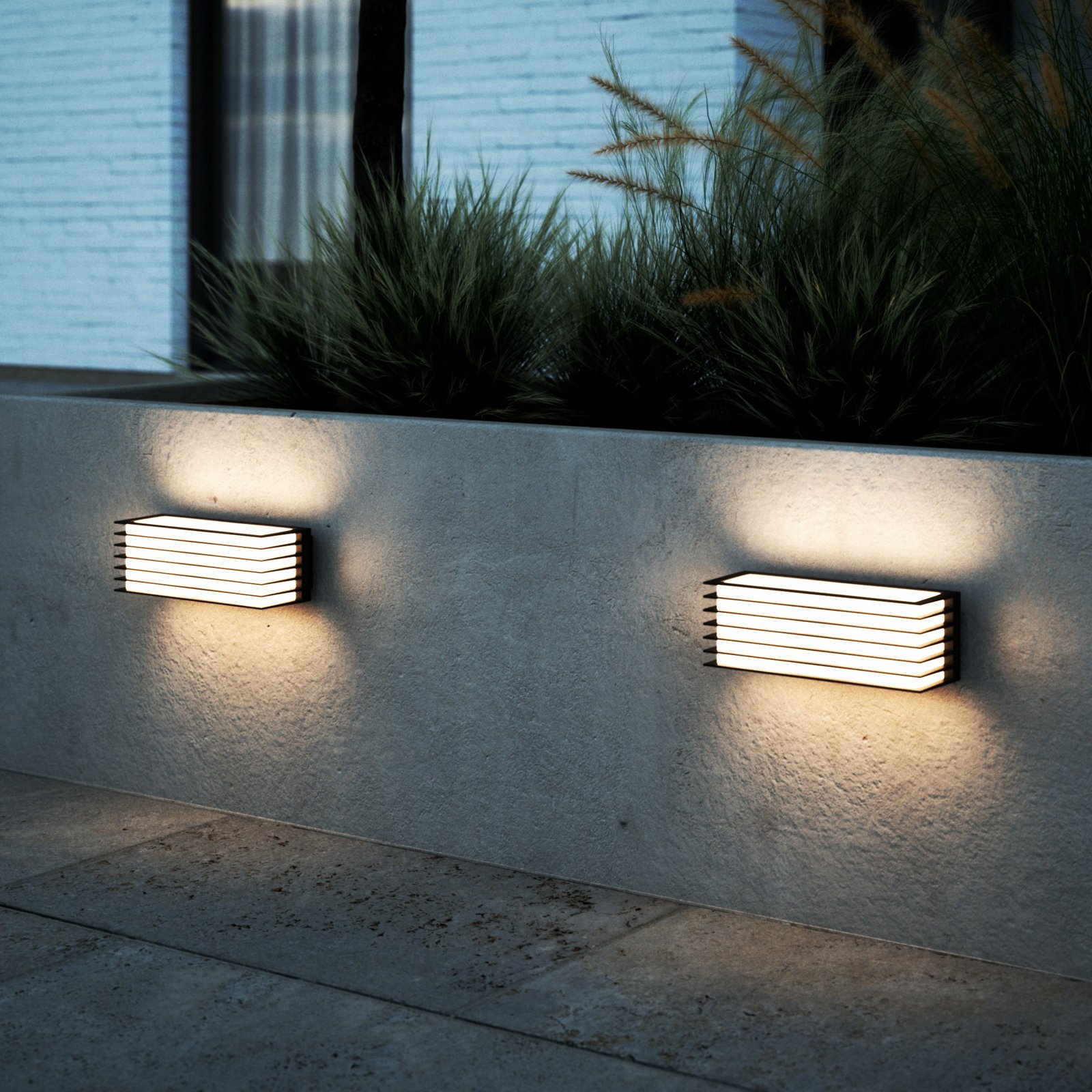 Fluctus 28 Candeeiro de Parede Exterior Black - Nordlux
