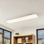 Lindby LED-Panel Quais, 120 x 30 cm, weiß, Metall, 4.000K