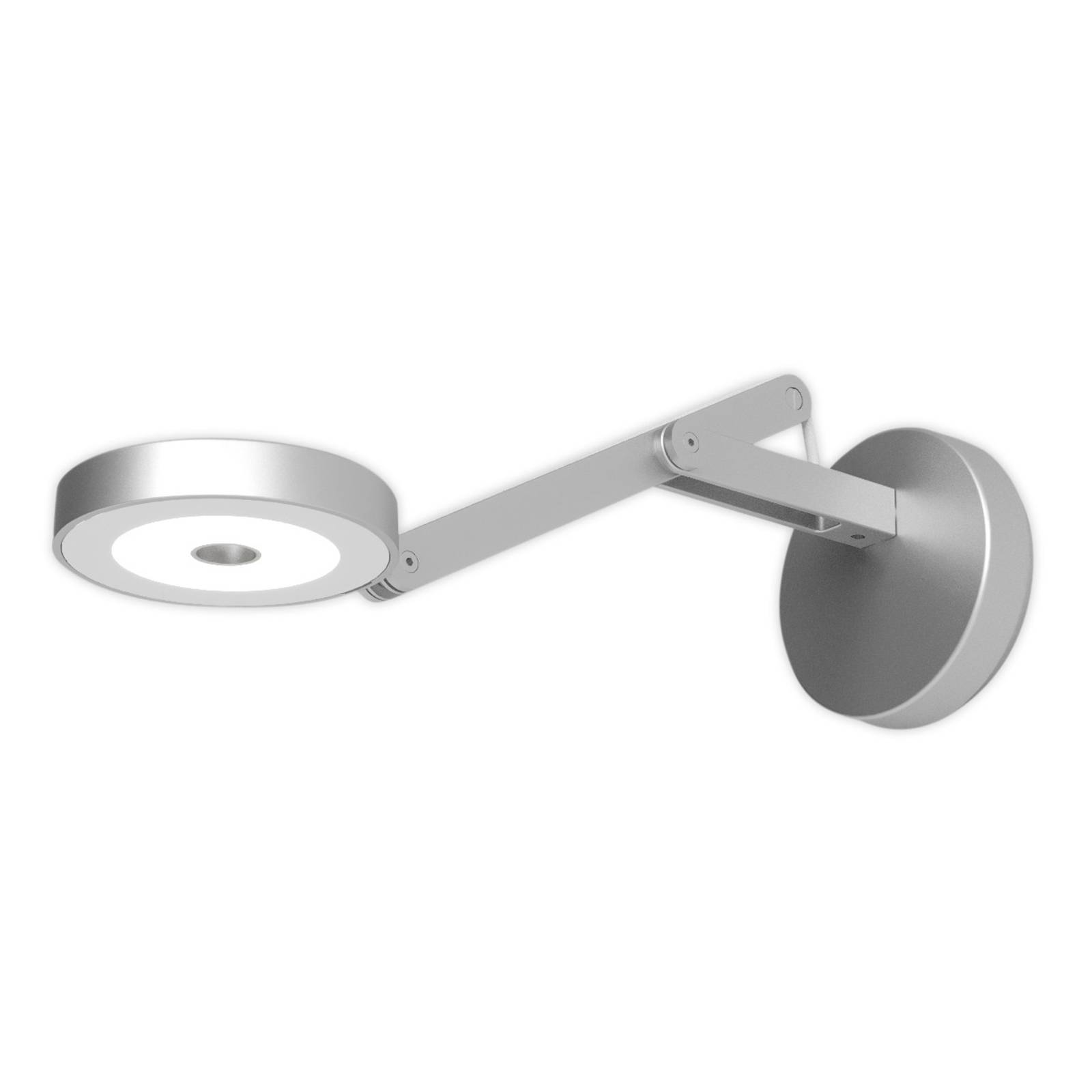 Rotaliana String W0 DTW wall light silver, for Living / Dining Room, aluminium, polycarbonate, fabric, 9 W