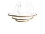 Candeeiro suspenso LED Trione da By Rydens, natural, Ø 80 cm, madeira