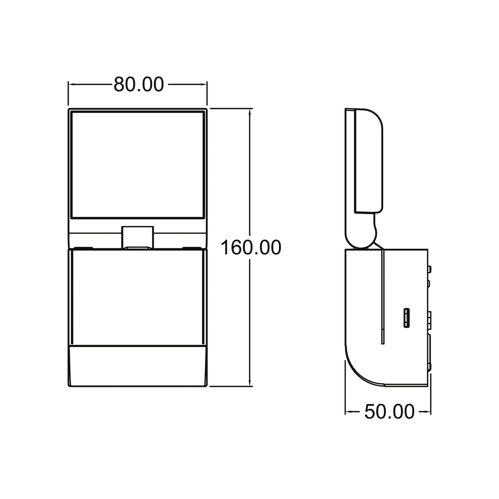 Theben udendørs LED-væglampe theLeda S8-100, hvid, sensor