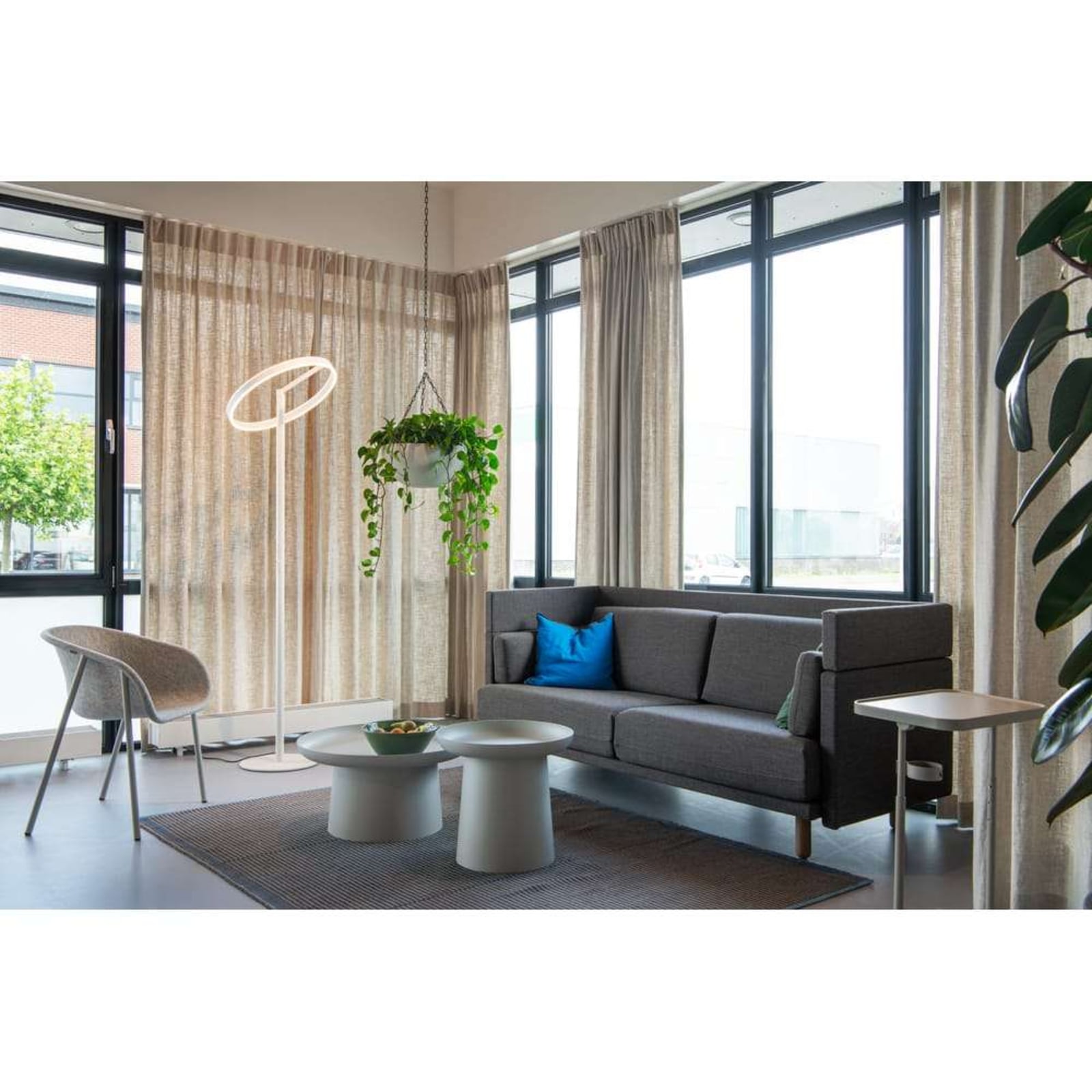 SLV LED-gulvlampe One Straight, hvid, 2700/3000 K