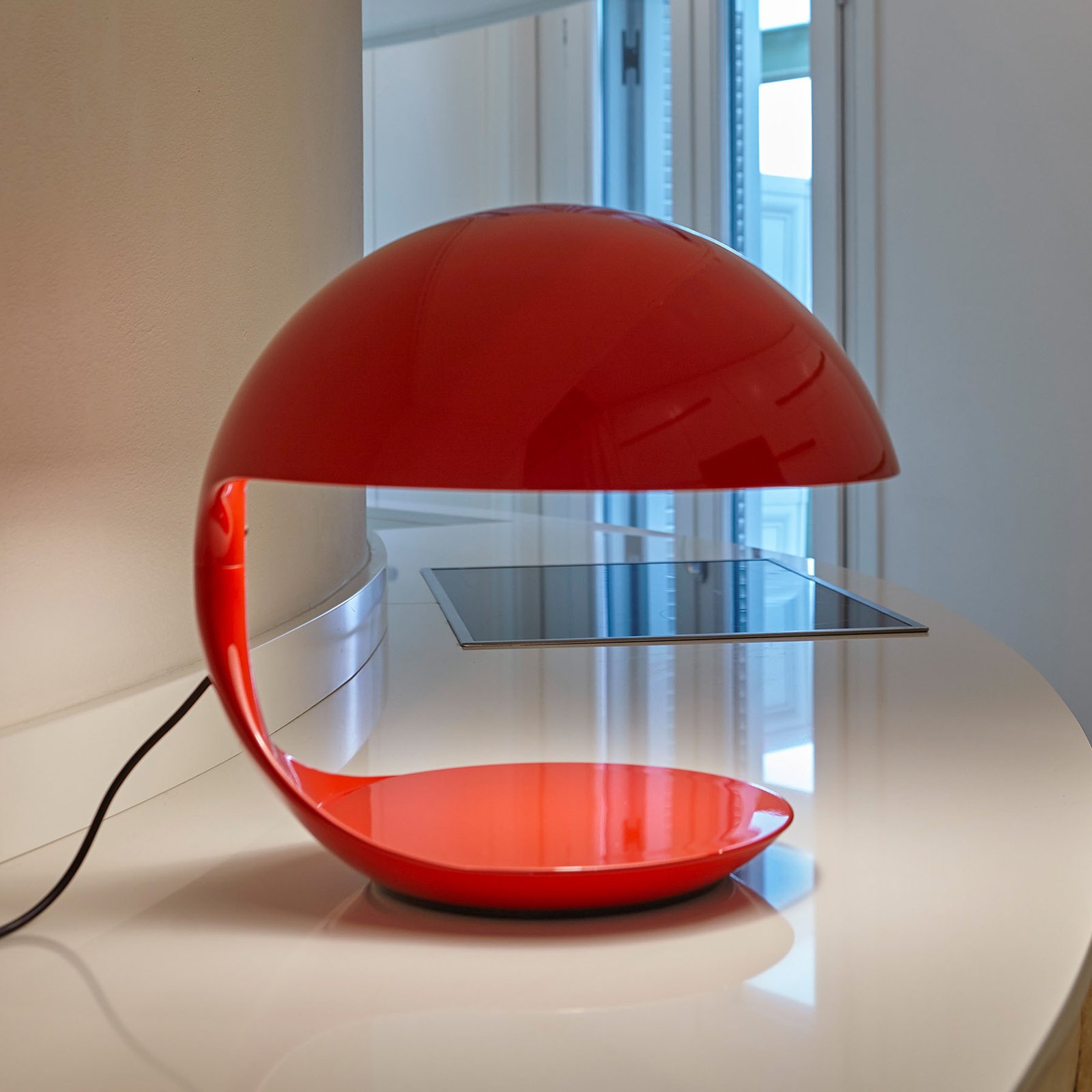 Martinelli Luce Cobra - Candeeiro de mesa retro, vermelho