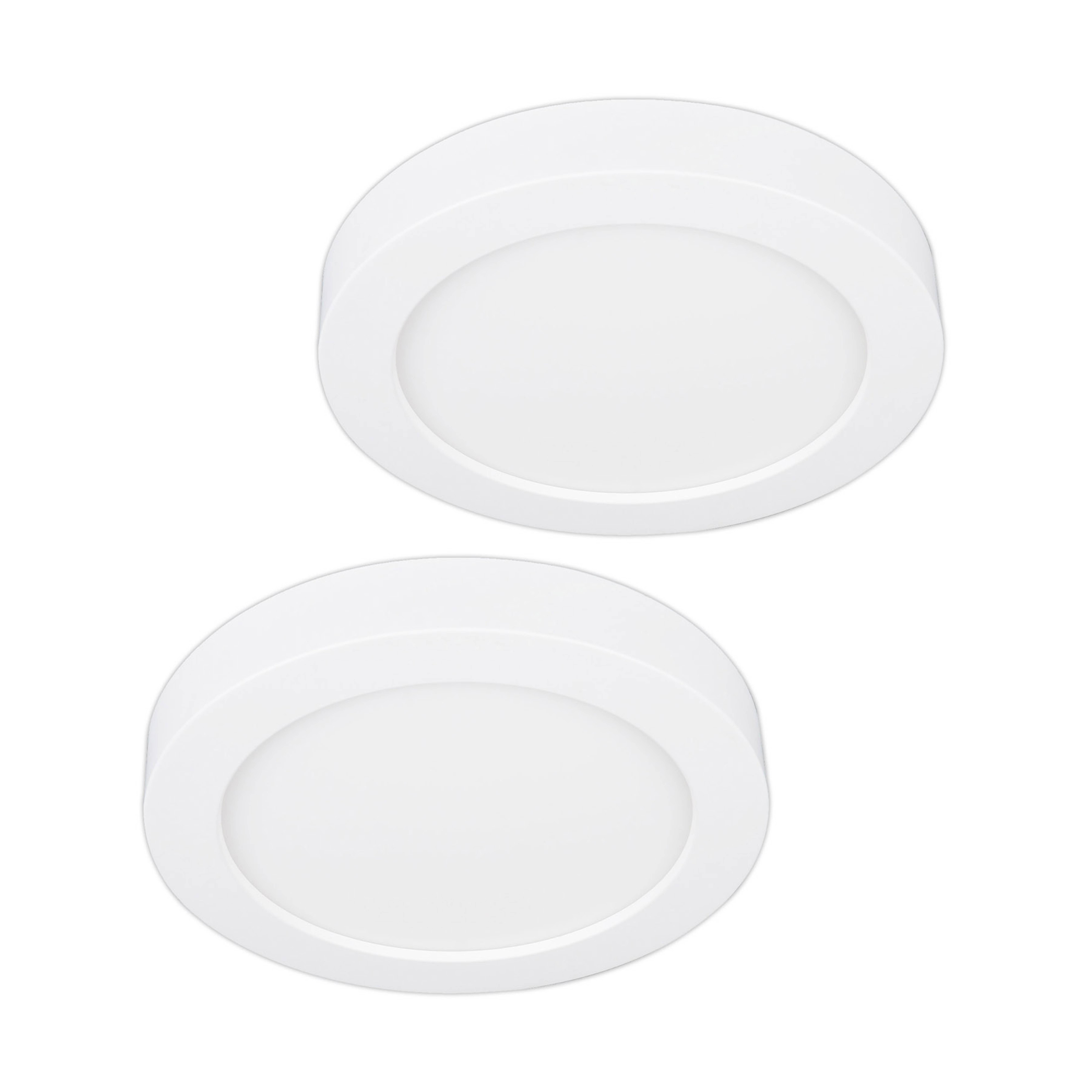 Prios LED ceiling lamp Edwina, white, 22.6cm, 2pcs, dimmable