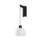Bover LED-vägglampa Drep A/01, opalvit, glas, 2 700 K