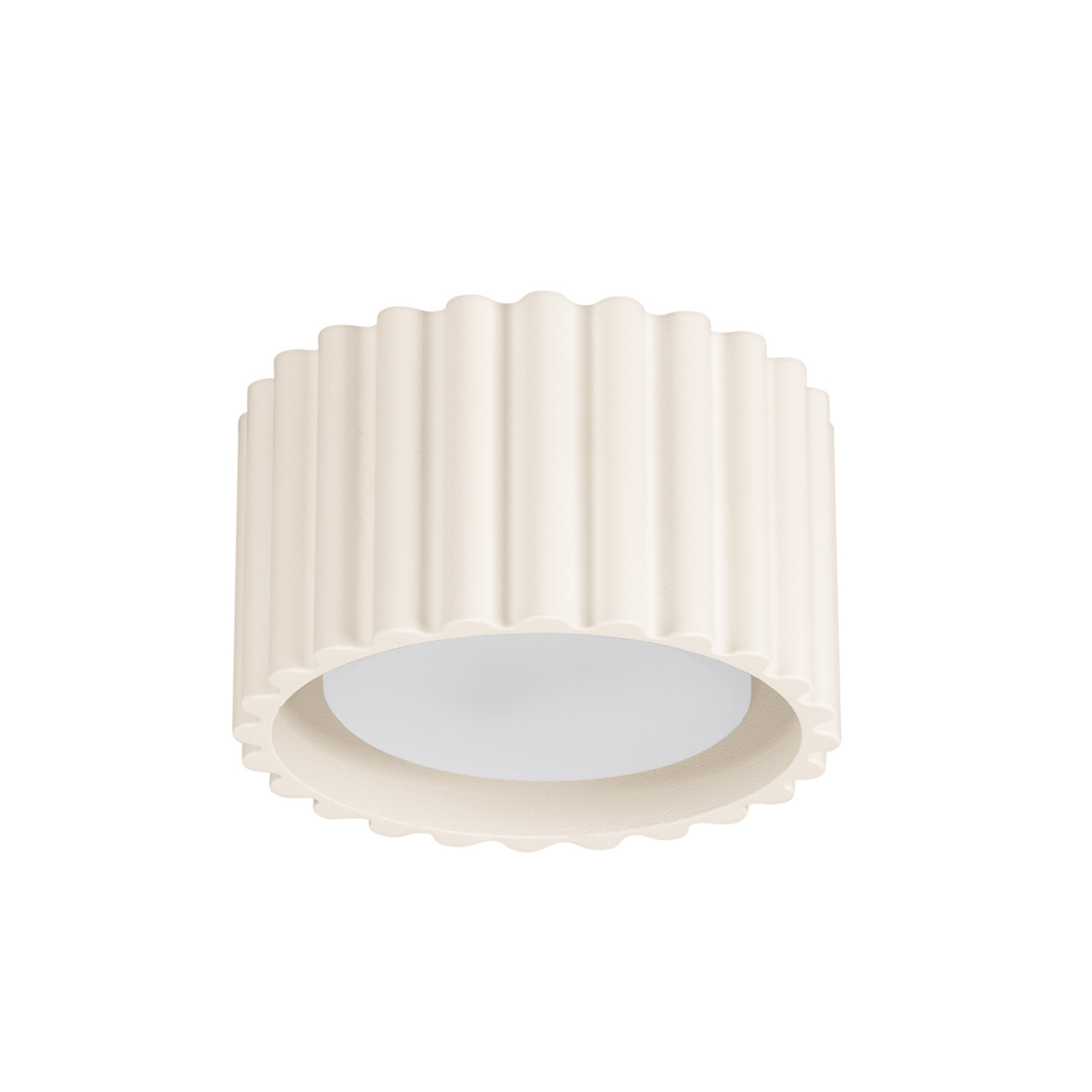 Plafonnier RIBLA, beige, Ø 10 cm, métal, GX53