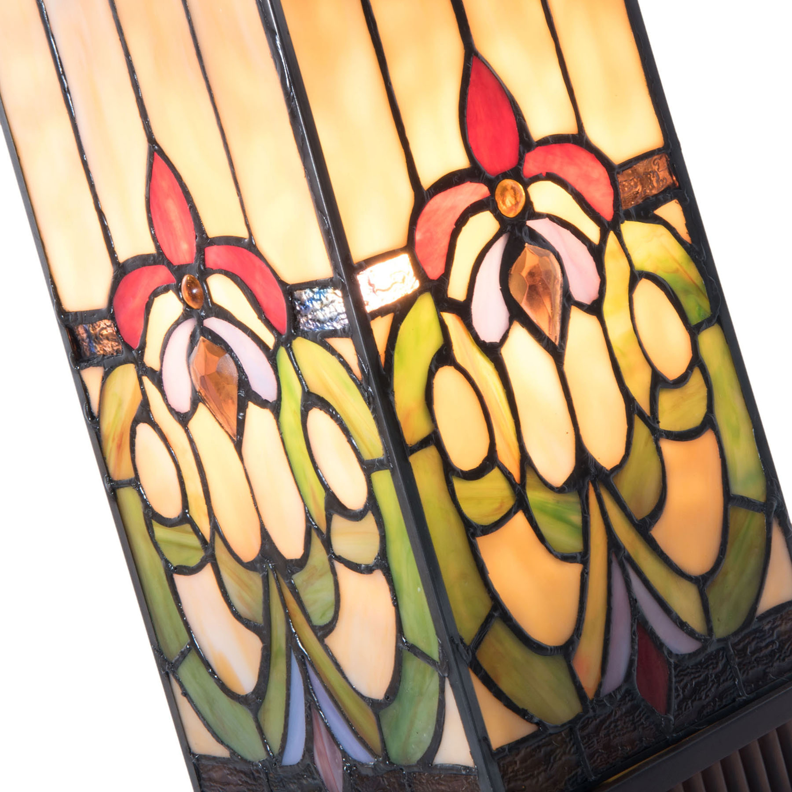 Stolní lampa 5907 pestré stínidlo ve stylu Tiffany