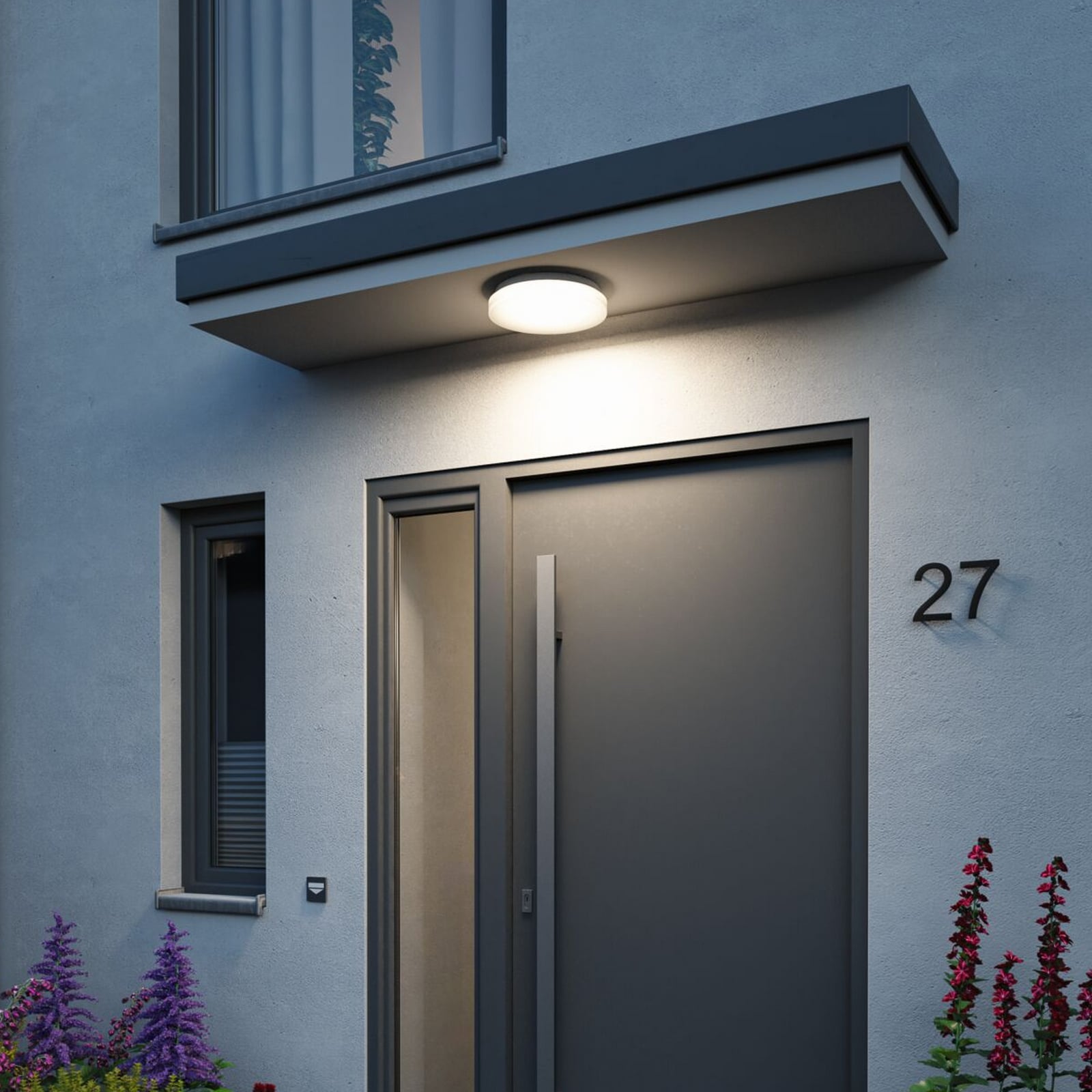 Paulmann Luiana LED-kattovalaisin, valkoinen, liiketunnistin, IP44 Paulmann Luiana LED-kattovalaisin, valkoinen, liiketunnistin, IP44