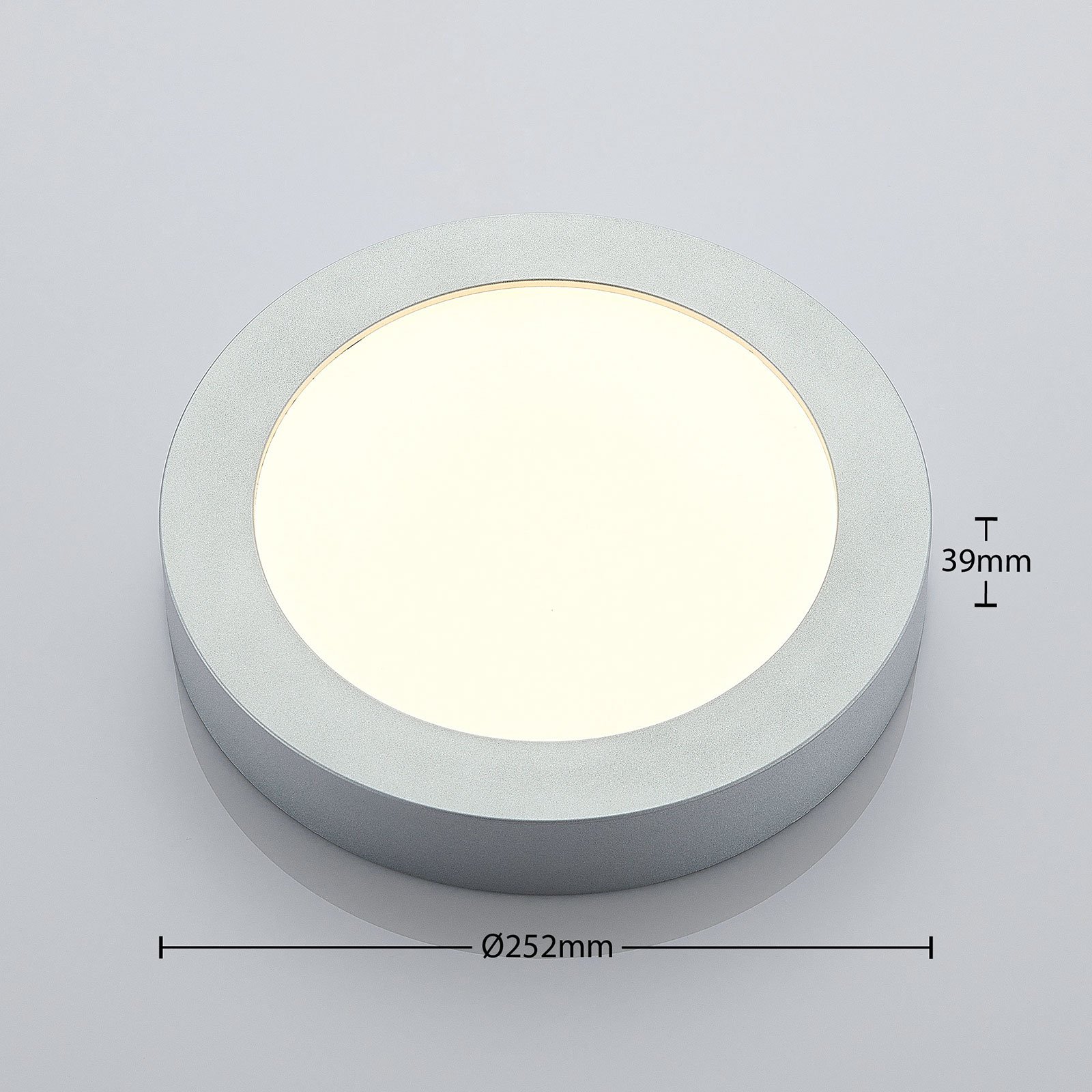 Lampa LED Marlo srebrna 3 000 K okrągła 25,2cm