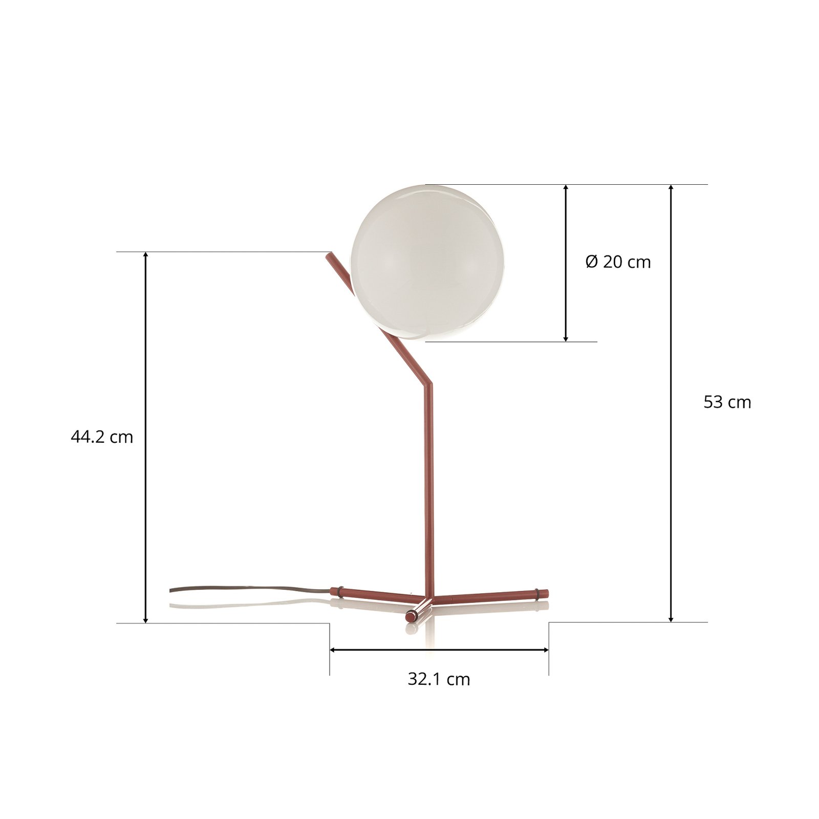 FLOS IC T1 High stolní lampa červená