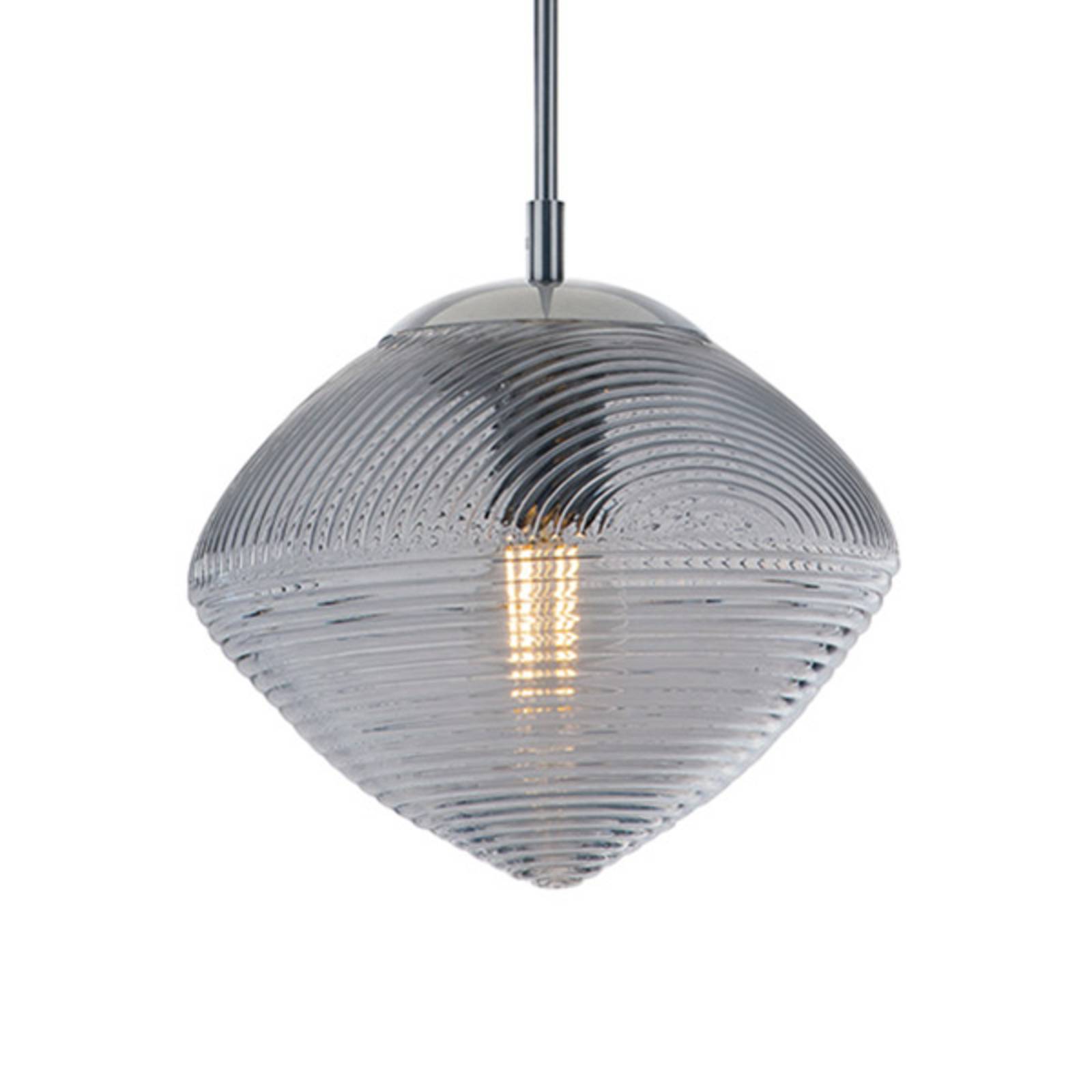 Suspension Greenwich, verre gris