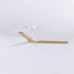 Heywood M ceiling fan, DC white/light wood