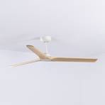 Ventilateur plafond Heywood M DC blanc/bois clair