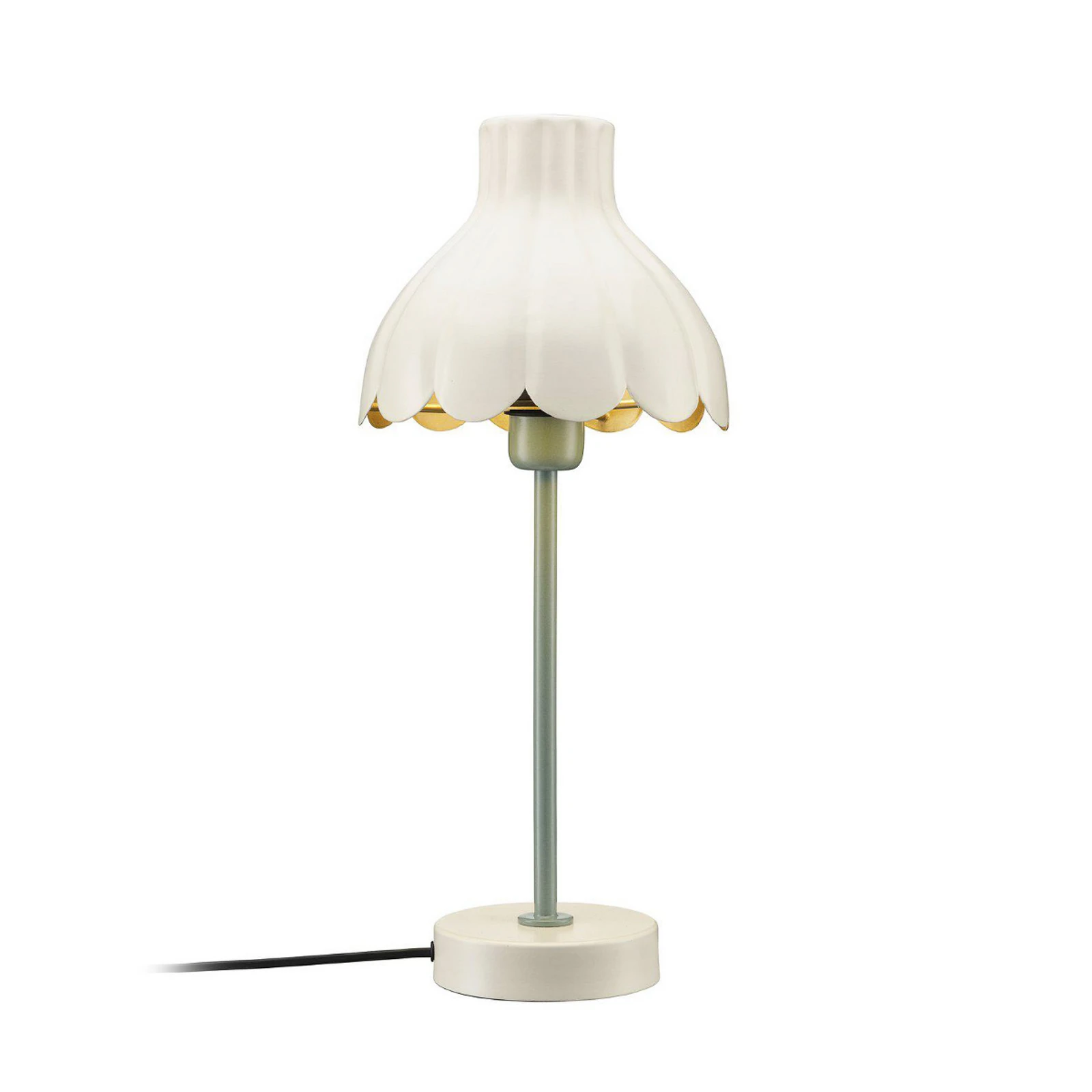 PR Home Wera galda lampa, krēmkrāsas/zaļa, augstums 47 cm, metāls