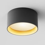 Maytoni LED downlight Vega, preto/dourado, Ø 14 cm, 15W, alumínio