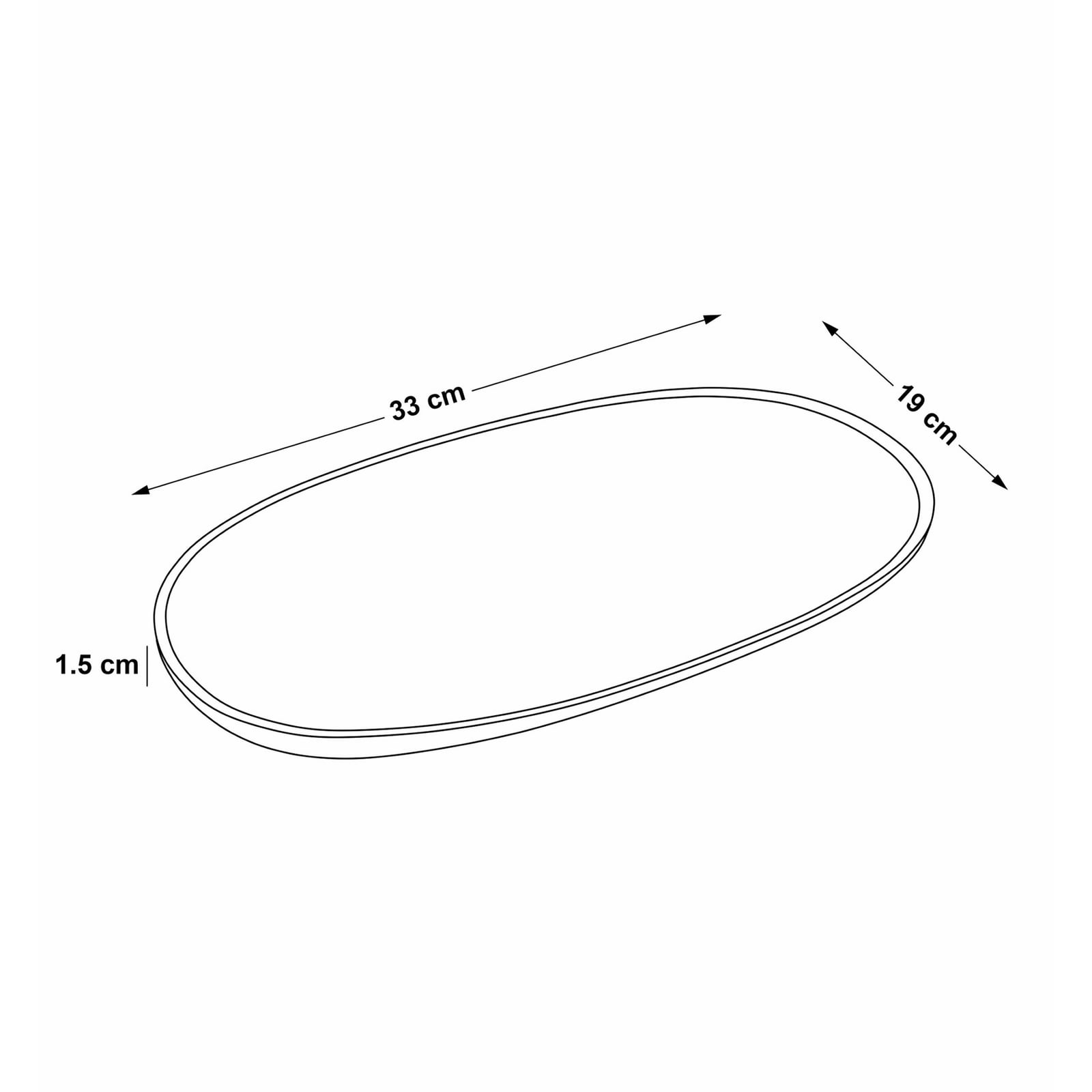Vassoio HDWood in legno di acacia 33 x 19 cm, set da 2 pezzi - House Doctor